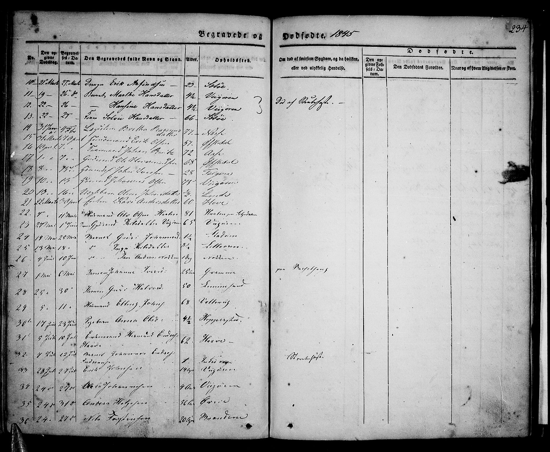 Vik sokneprestembete, AV/SAB-A-81501/H/Haa/Haaa/L0007: Parish register (official) no. A 7, 1831-1845, p. 234