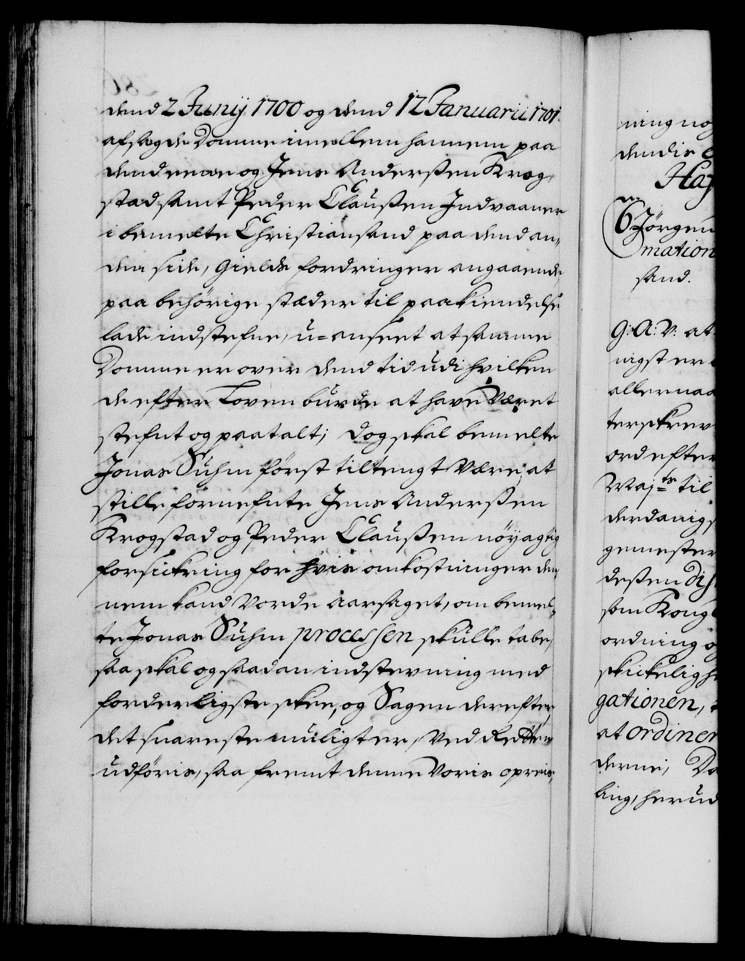 Danske Kanselli 1572-1799, AV/RA-EA-3023/F/Fc/Fca/Fcaa/L0018: Norske registre, 1699-1703, p. 286b