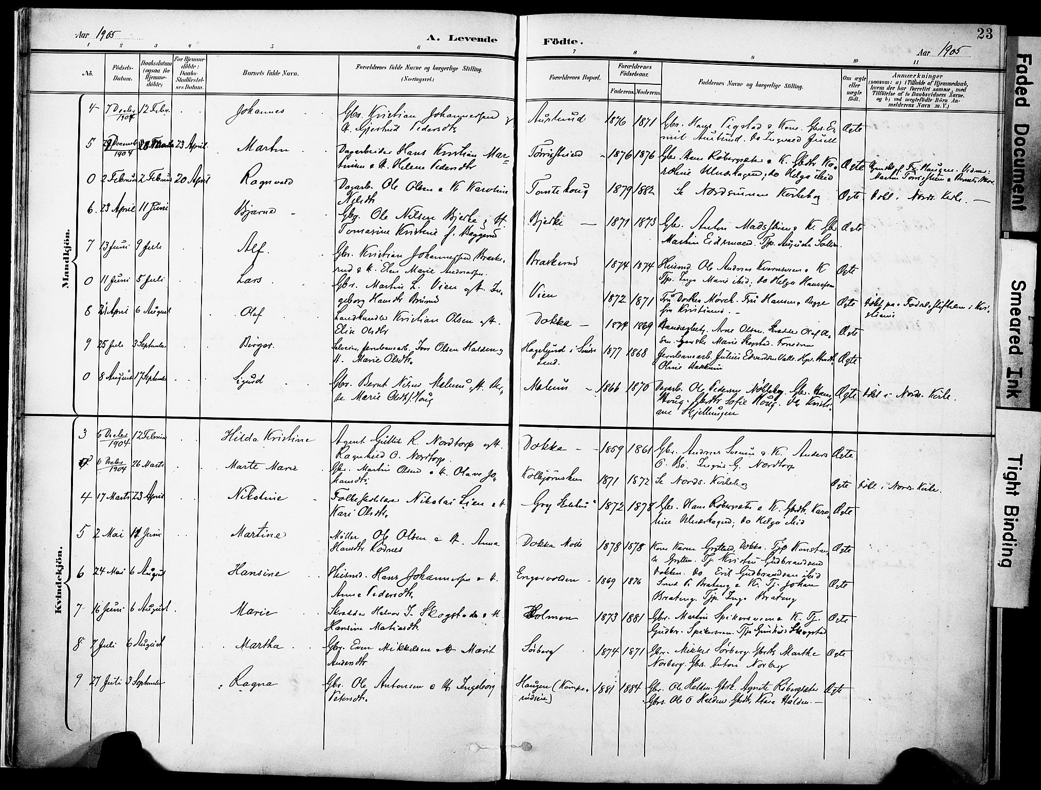 Nordre Land prestekontor, SAH/PREST-124/H/Ha/Haa/L0006: Parish register (official) no. 6, 1897-1914, p. 23