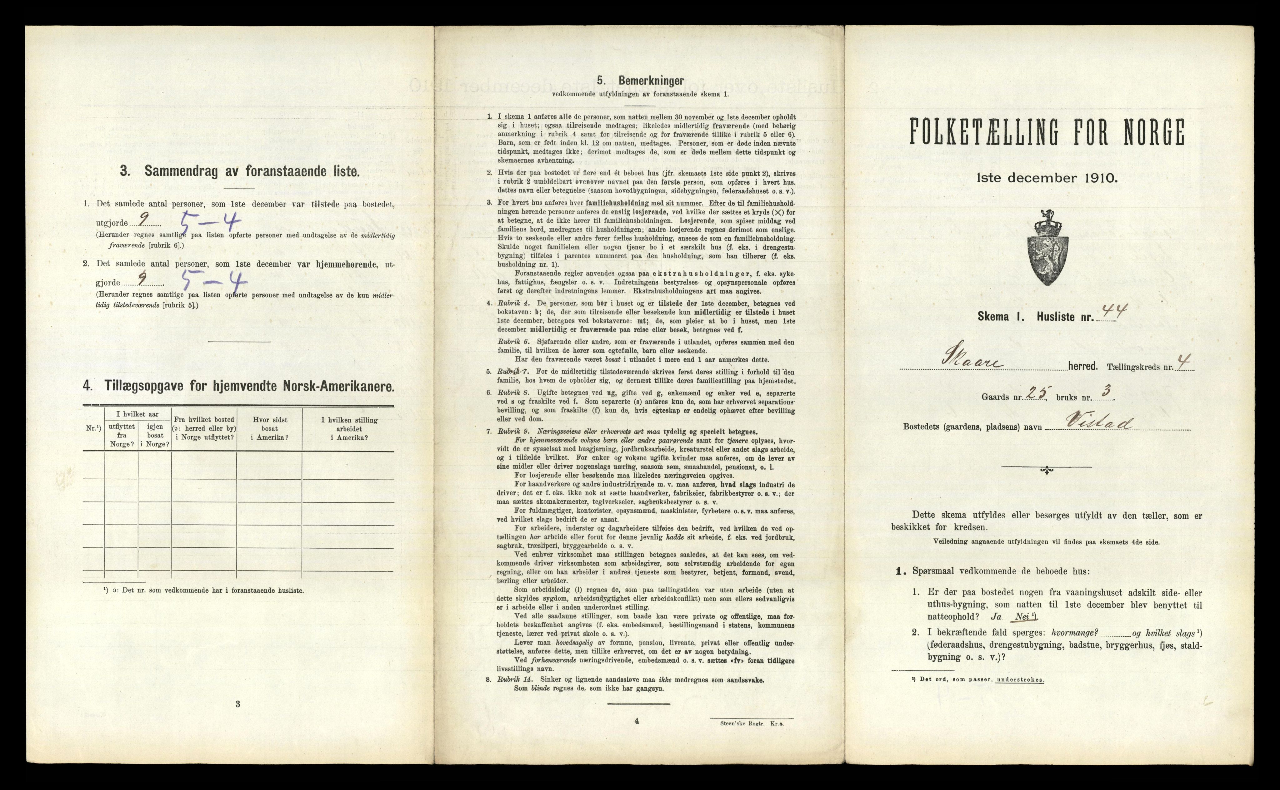 RA, 1910 census for Skåre, 1910, p. 350