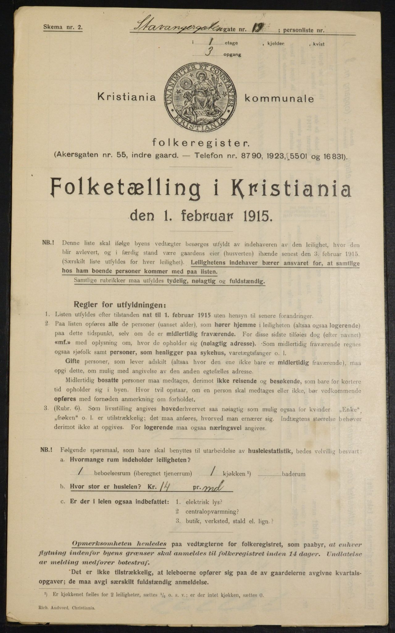 OBA, Municipal Census 1915 for Kristiania, 1915, p. 100791