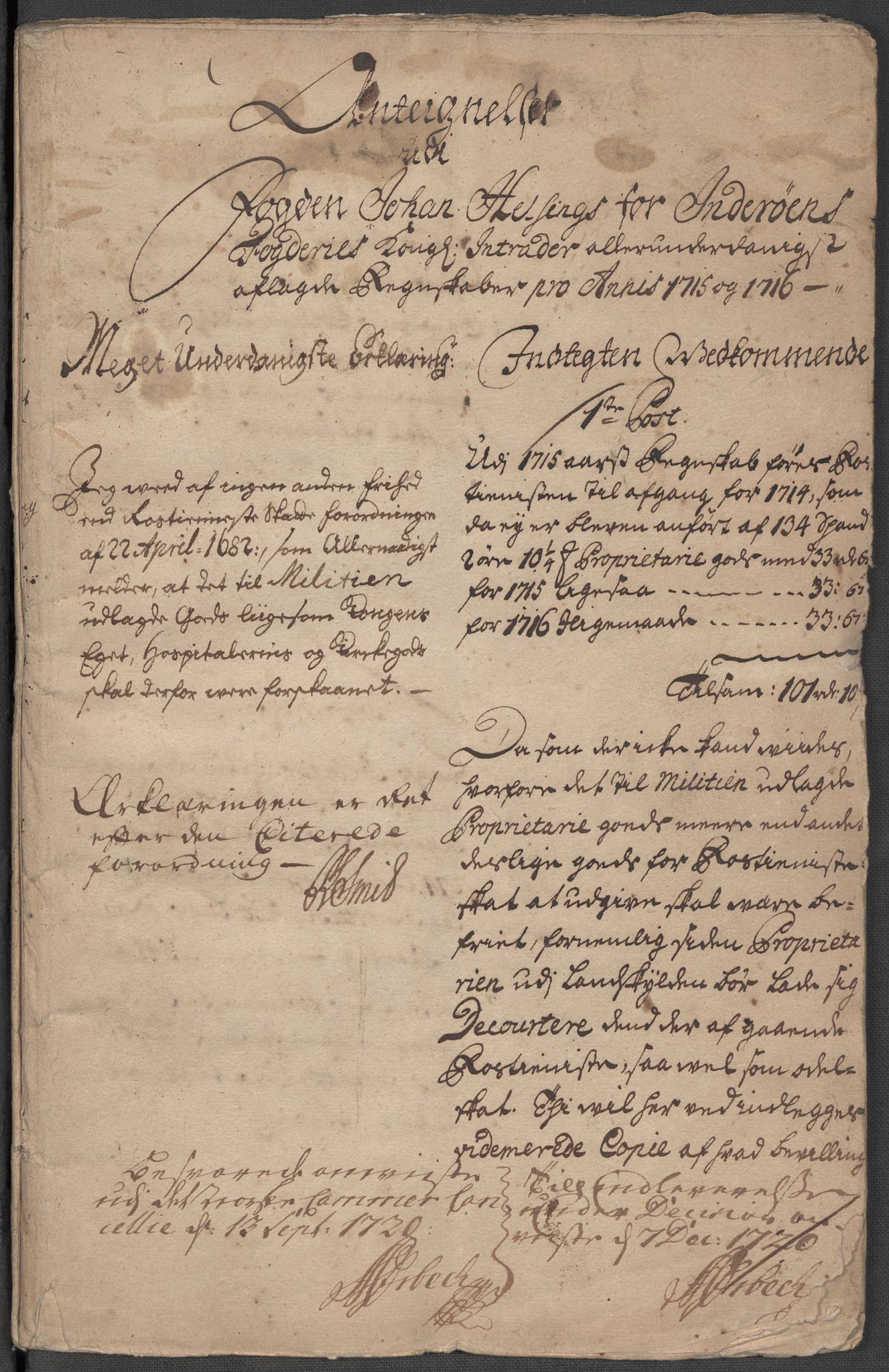 Rentekammeret inntil 1814, Reviderte regnskaper, Fogderegnskap, RA/EA-4092/R63/L4324: Fogderegnskap Inderøy, 1716, p. 334