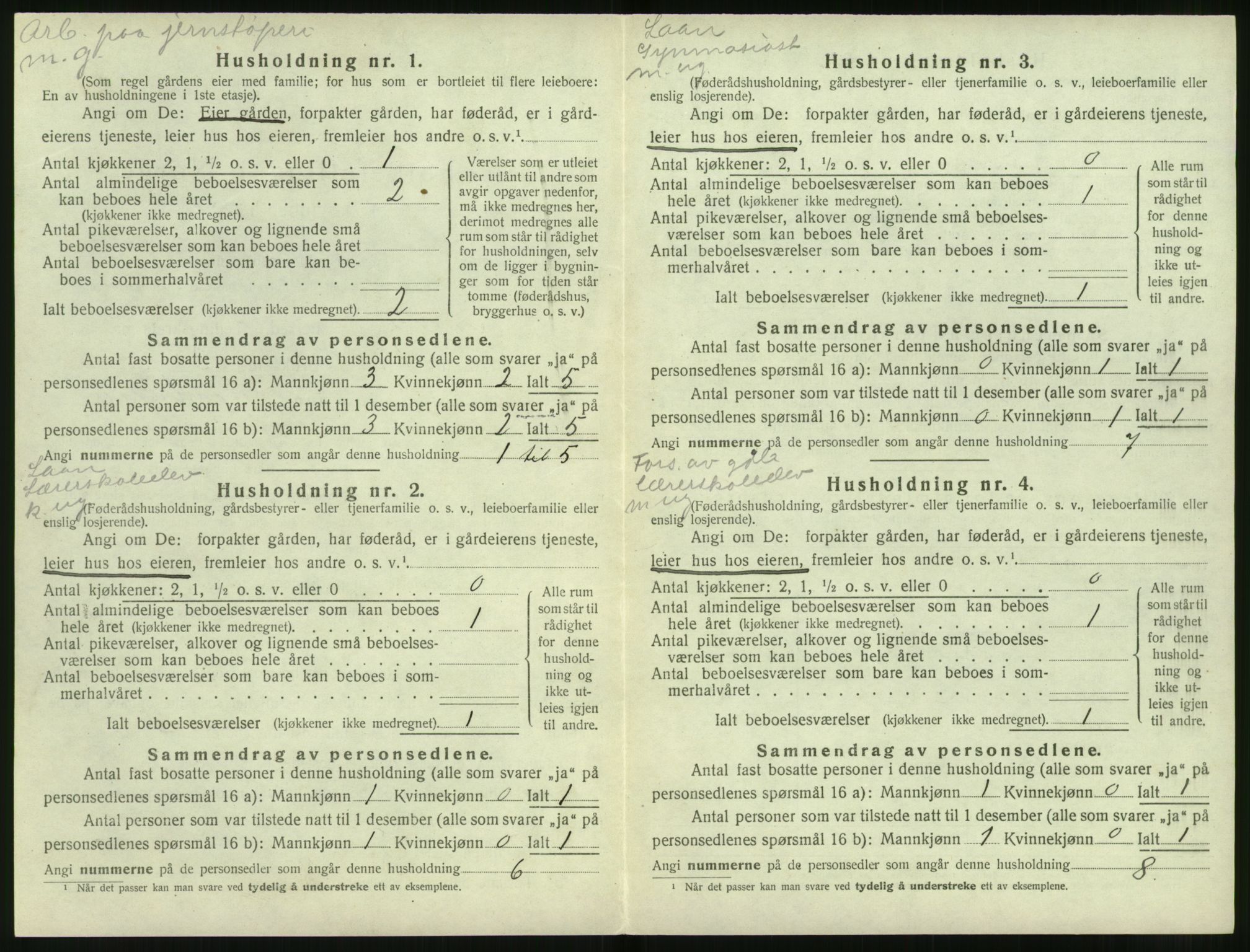 SAT, 1920 census for Volda, 1920, p. 531