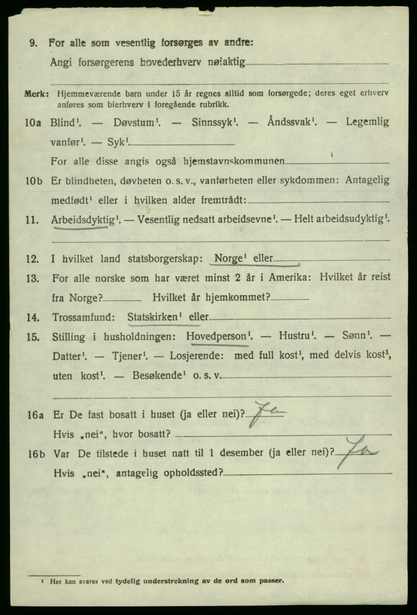 SAB, 1920 census for Bruvik, 1920, p. 2635