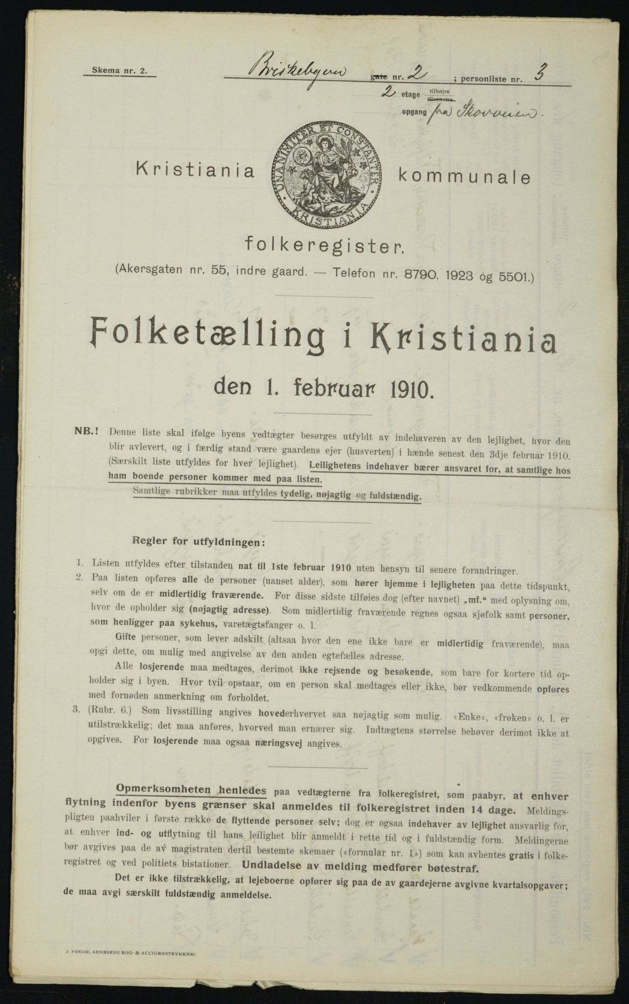 OBA, Municipal Census 1910 for Kristiania, 1910, p. 8819