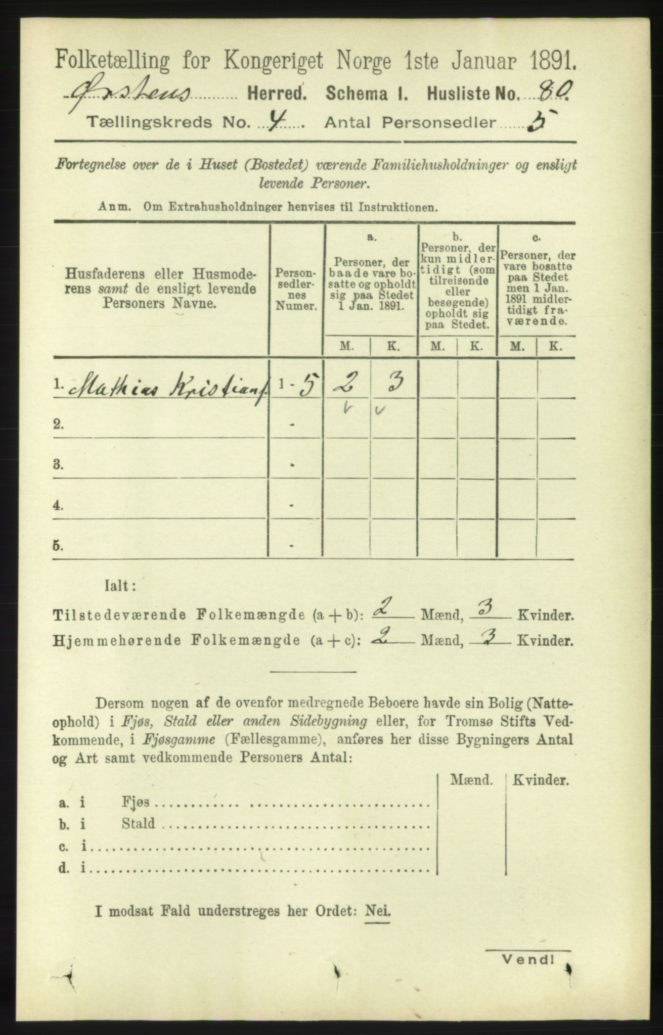 RA, 1891 census for 1520 Ørsta, 1891, p. 1665