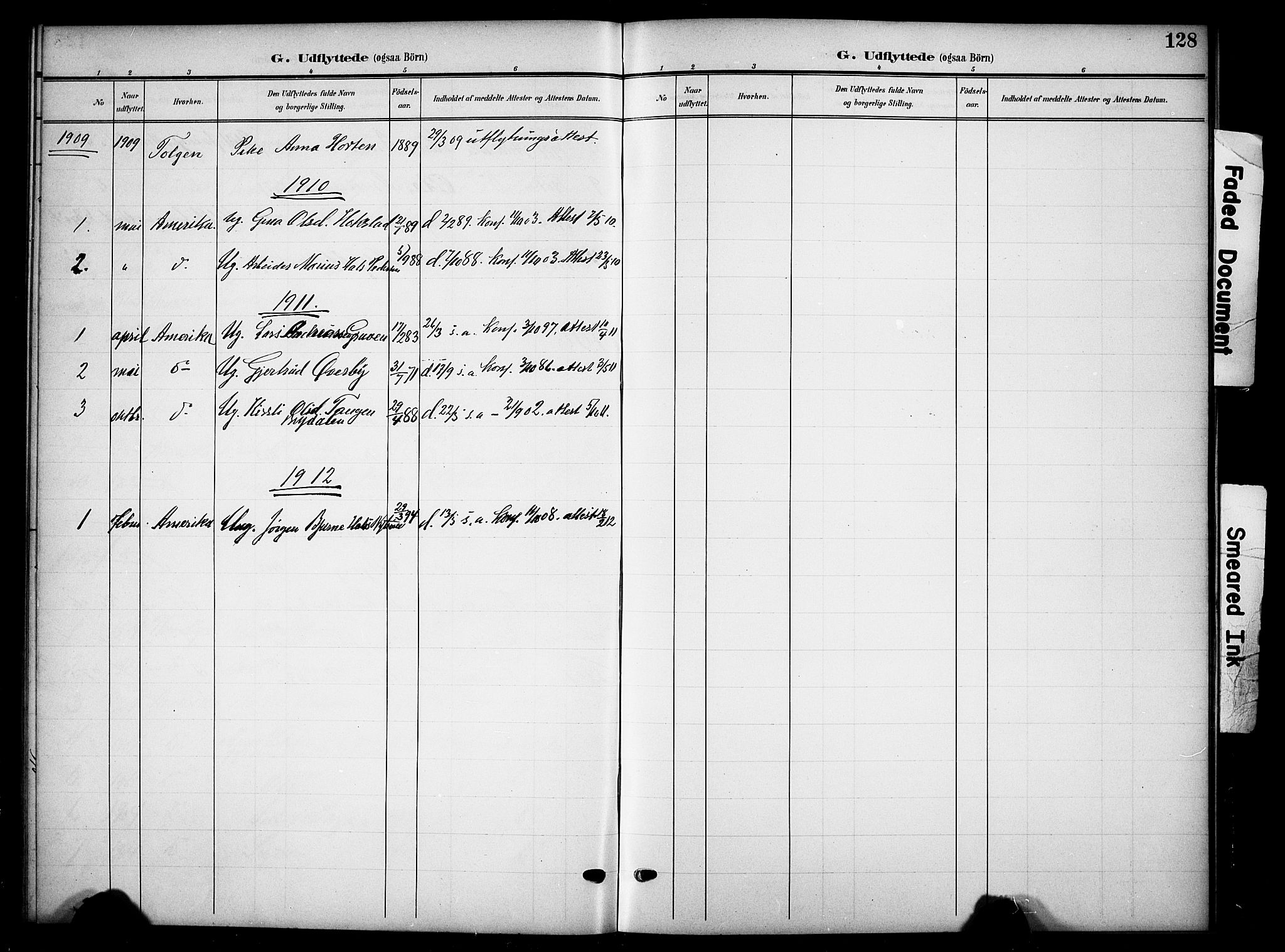 Tynset prestekontor, SAH/PREST-058/H/Ha/Hab/L0010: Parish register (copy) no. 10, 1902-1929, p. 128