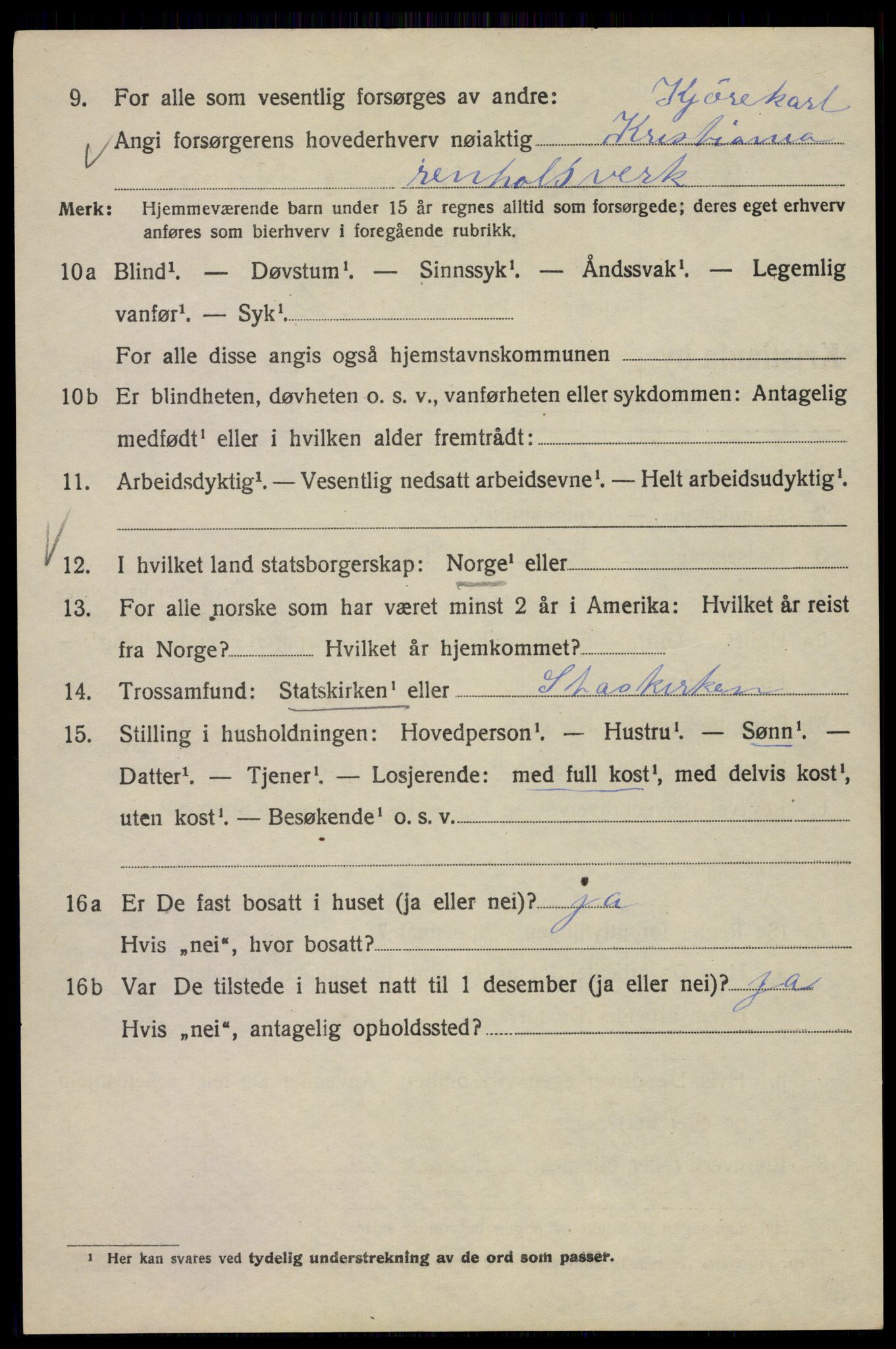 SAO, 1920 census for Kristiania, 1920, p. 321778