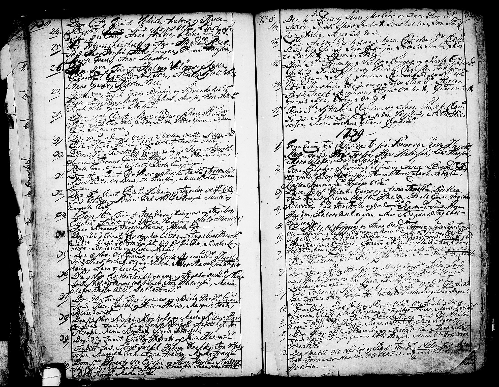 Holla kirkebøker, SAKO/A-272/F/Fa/L0001: Parish register (official) no. 1, 1717-1779, p. 32