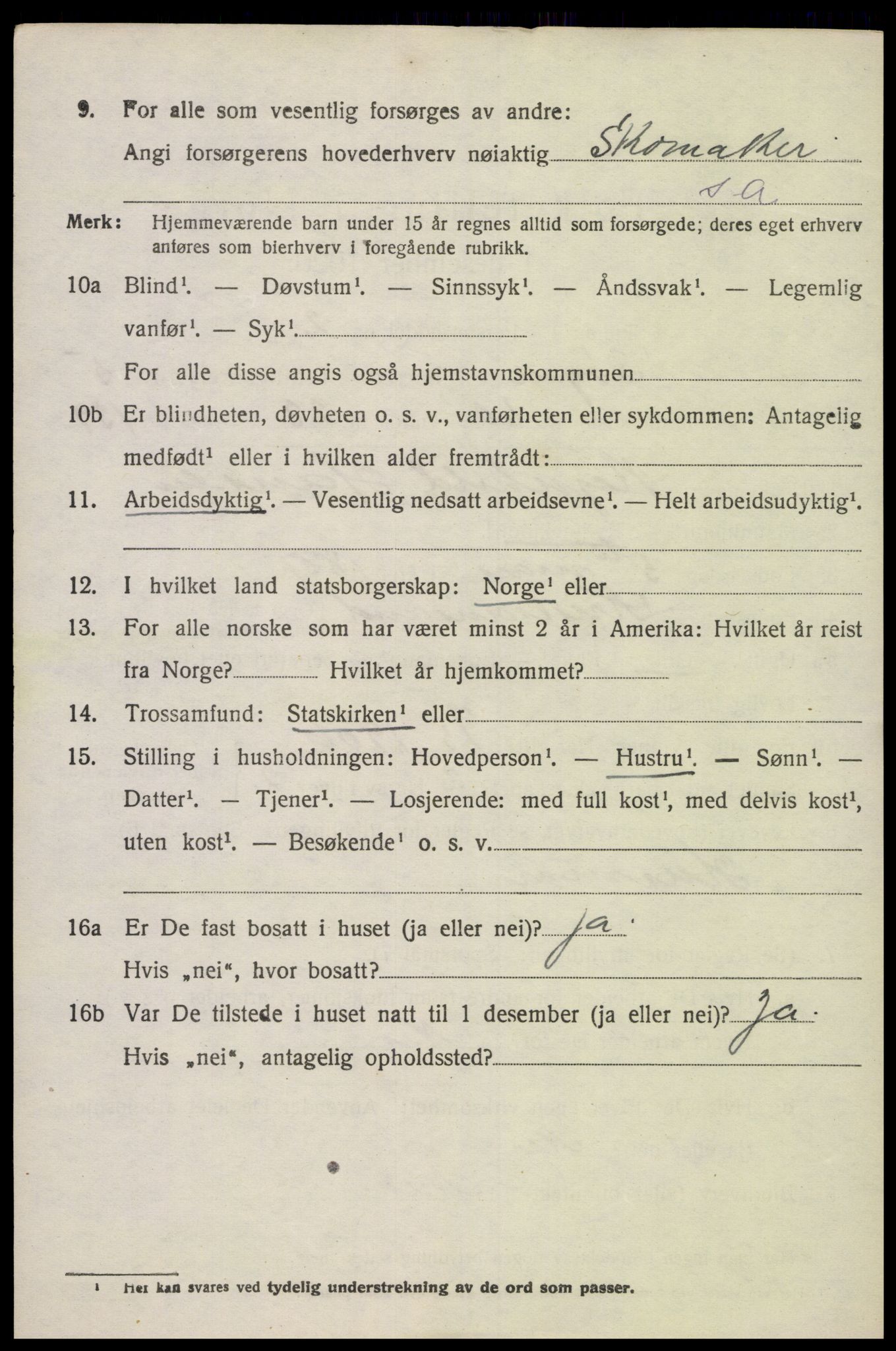 SAK, 1920 census for Søgne, 1920, p. 2770