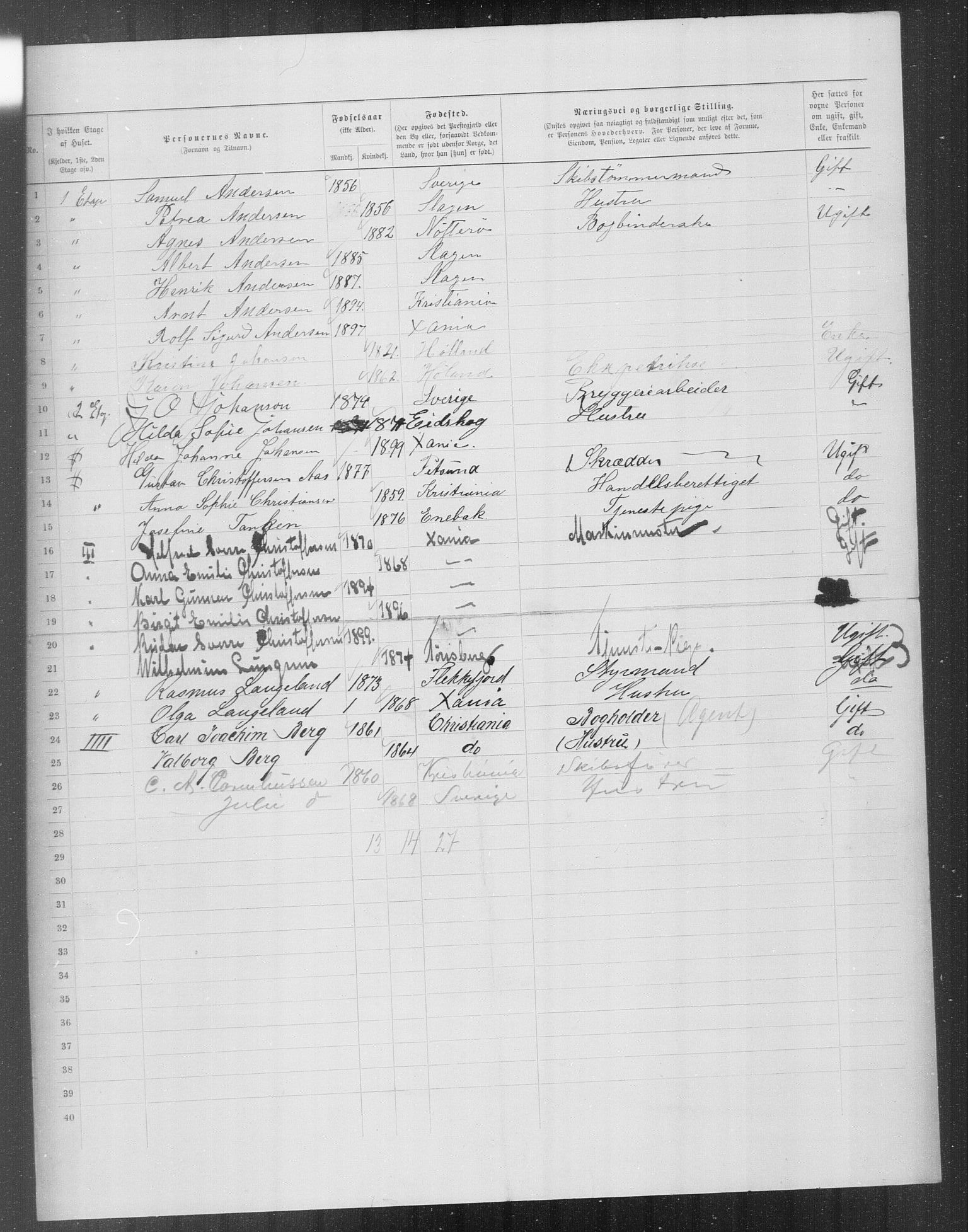 OBA, Municipal Census 1899 for Kristiania, 1899, p. 11776