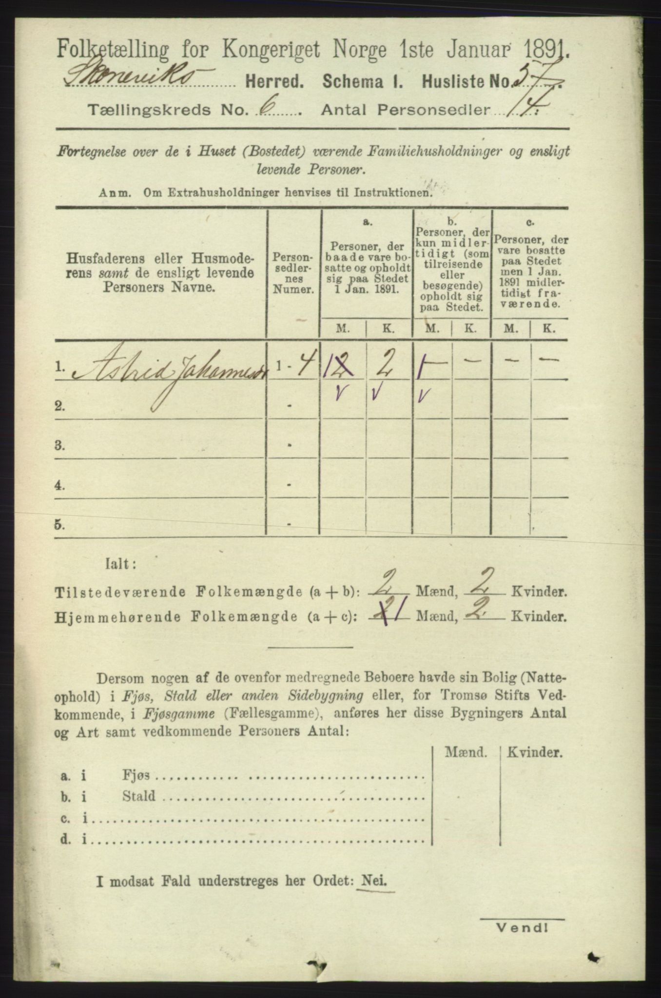 RA, 1891 census for 1212 Skånevik, 1891, p. 1538