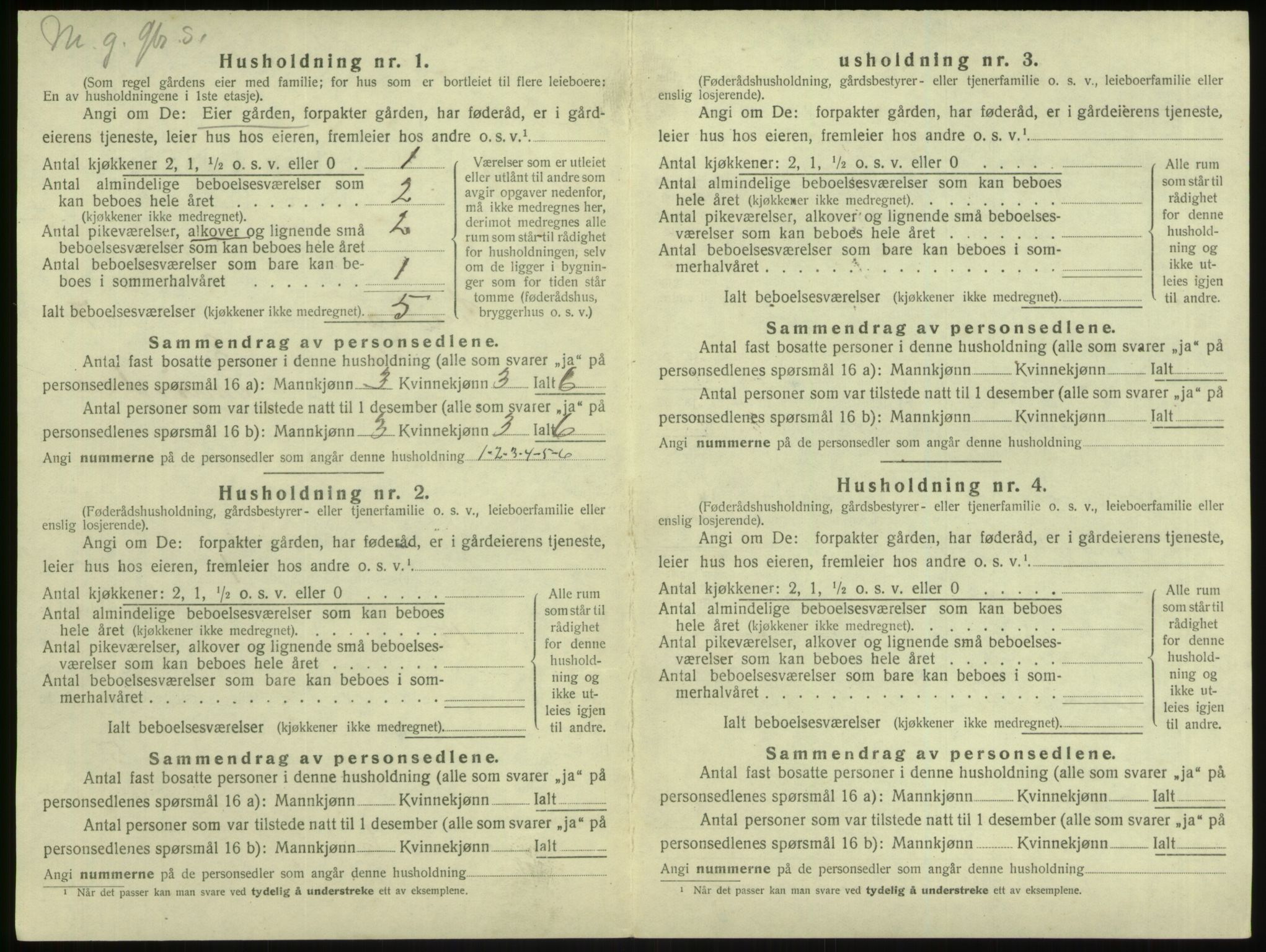 SAB, 1920 census for Lindås, 1920, p. 502