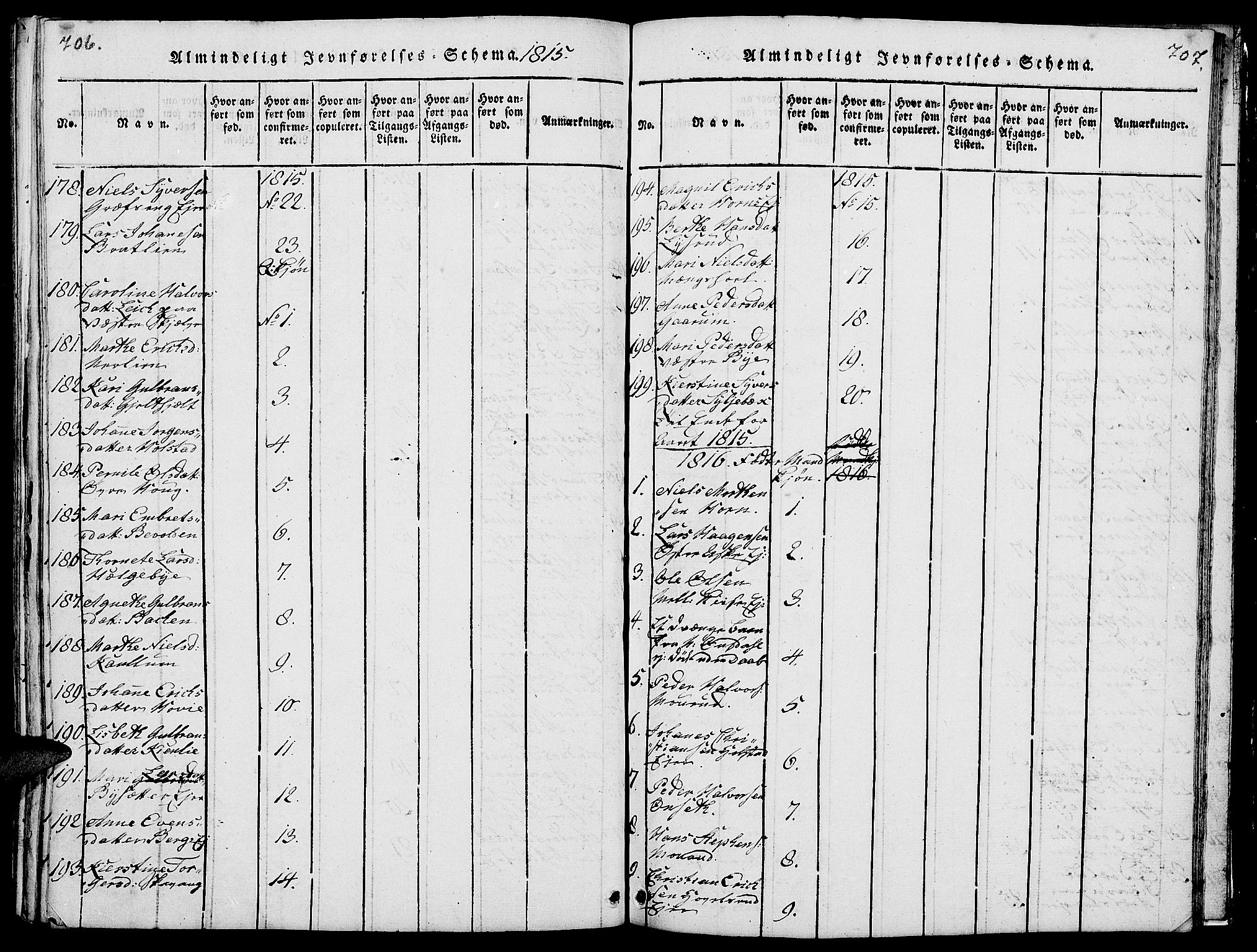 Nes prestekontor, Hedmark, AV/SAH-PREST-020/L/La/L0003: Parish register (copy) no. 3, 1814-1831, p. 706-707