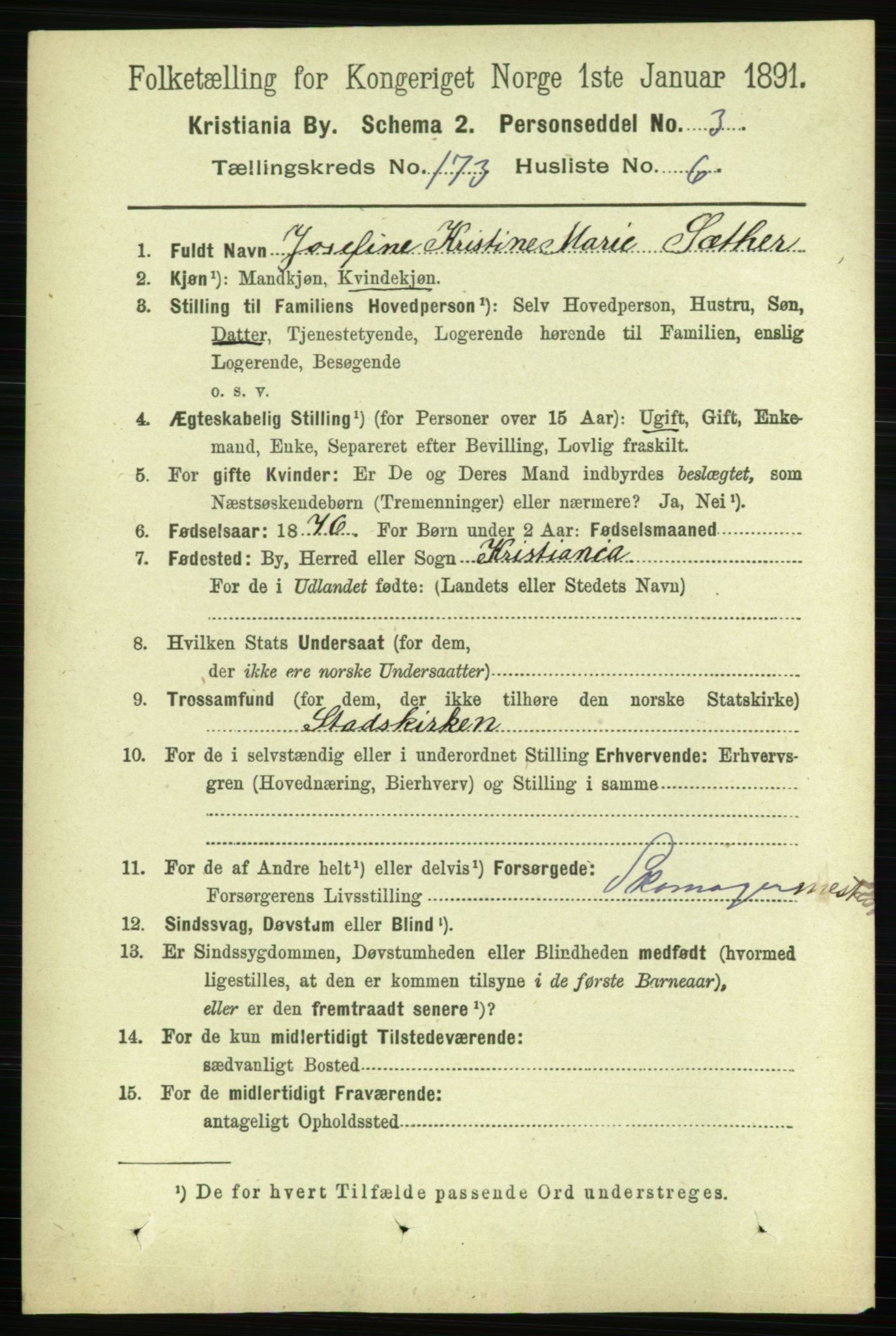 RA, 1891 census for 0301 Kristiania, 1891, p. 103072
