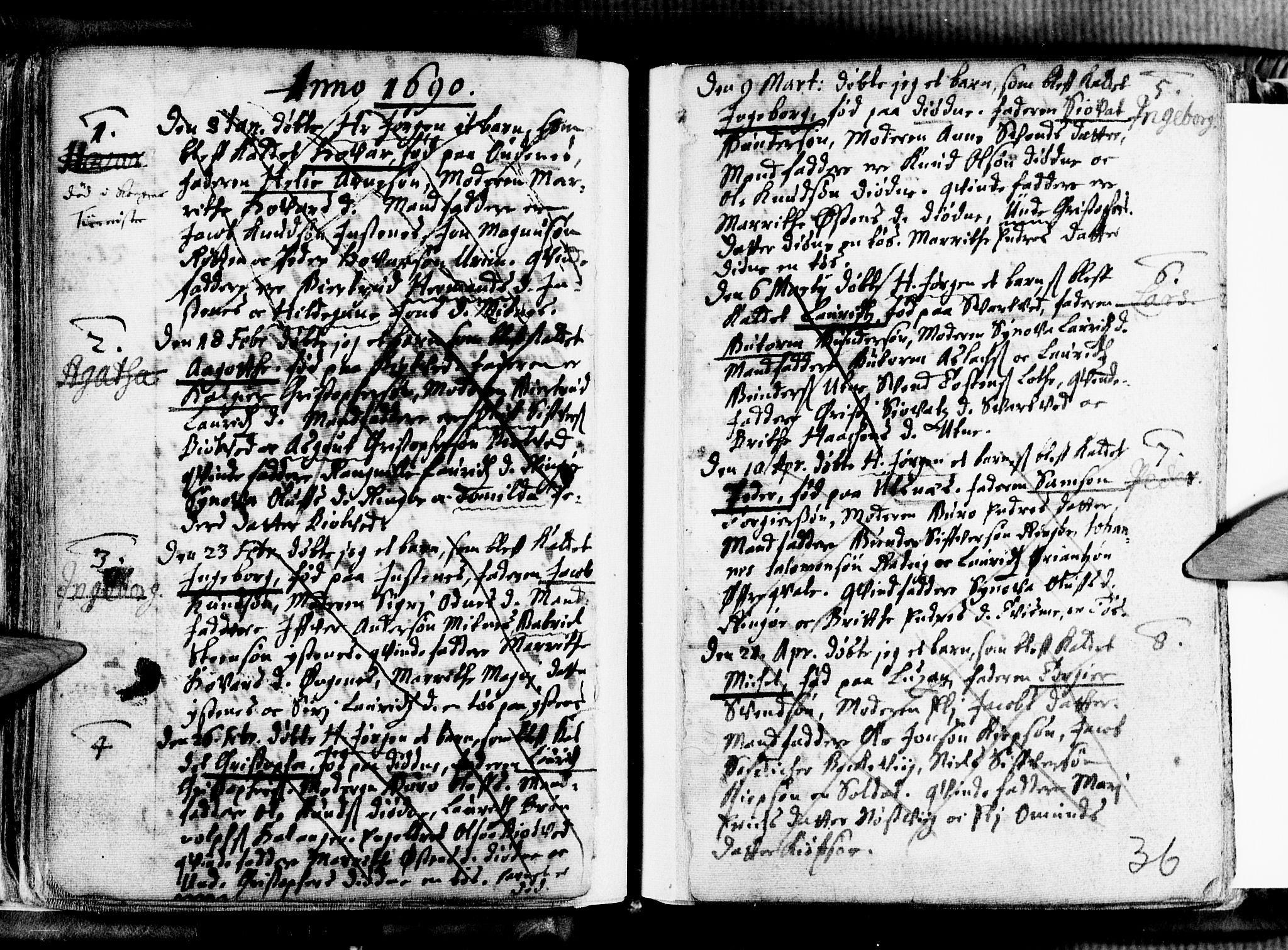 Ullensvang sokneprestembete, SAB/A-78701/H/Haa: Parish register (official) no. A 1 /2, 1669-1719, p. 36