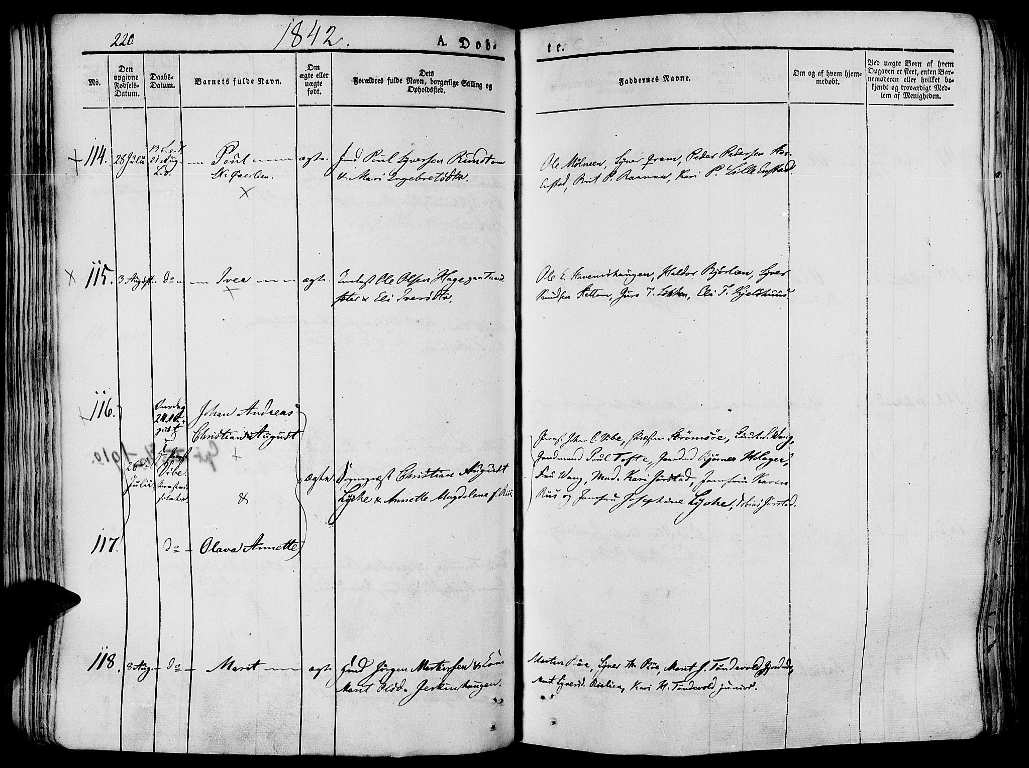 Lesja prestekontor, SAH/PREST-068/H/Ha/Haa/L0005: Parish register (official) no. 5, 1830-1842, p. 220