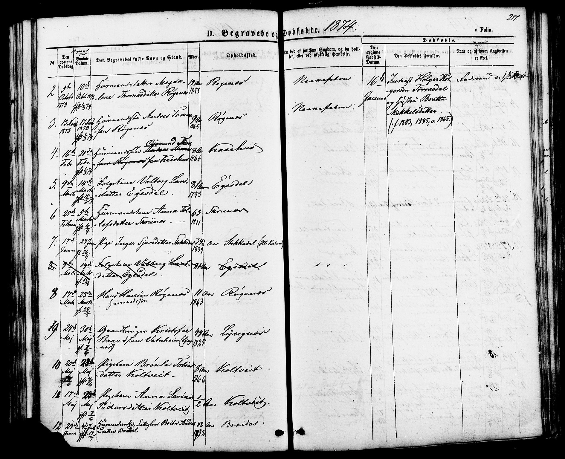 Skjold sokneprestkontor, AV/SAST-A-101847/H/Ha/Haa/L0007: Parish register (official) no. A 7, 1857-1882, p. 217