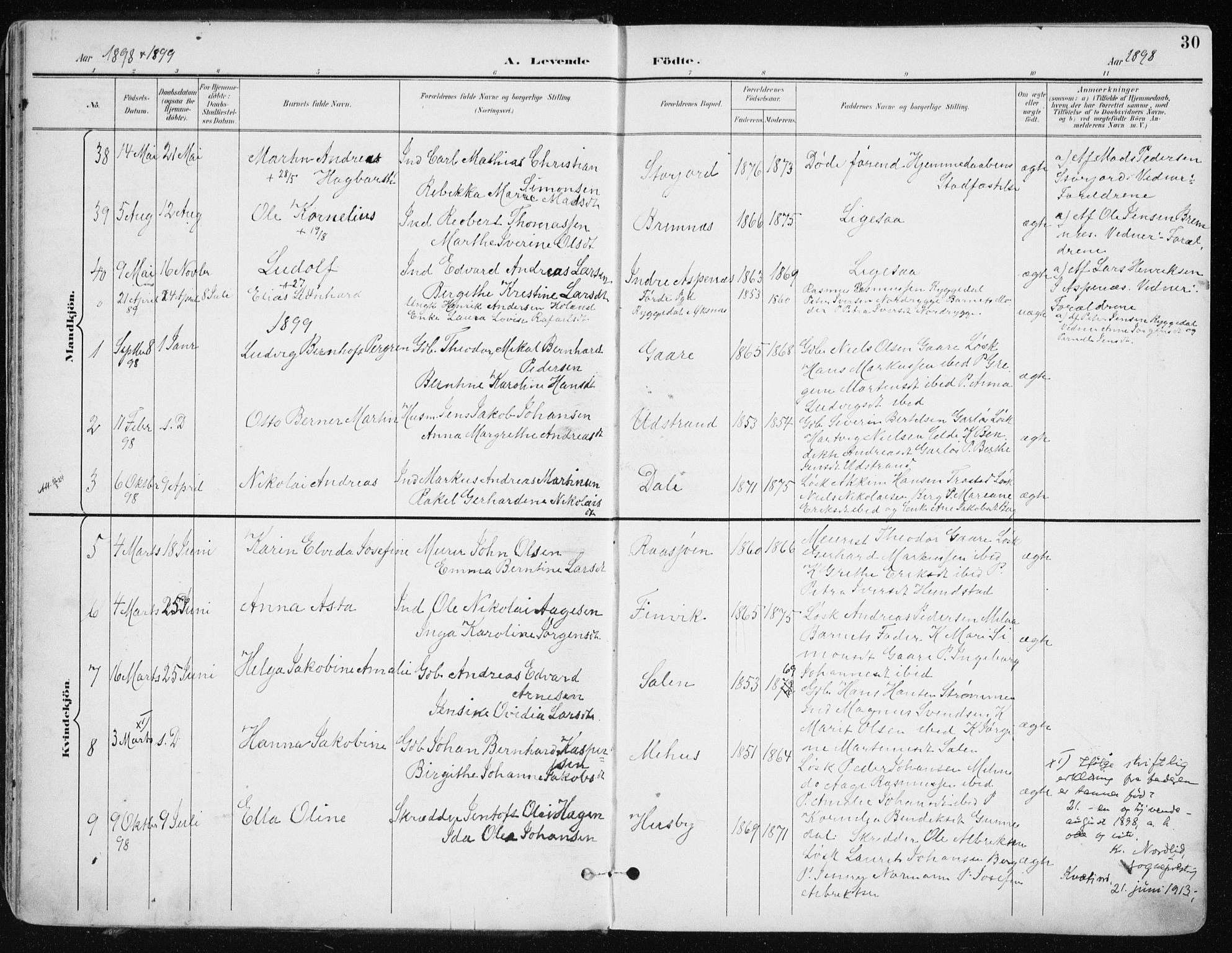 Kvæfjord sokneprestkontor, SATØ/S-1323/G/Ga/Gaa/L0006kirke: Parish register (official) no. 6, 1895-1914, p. 30
