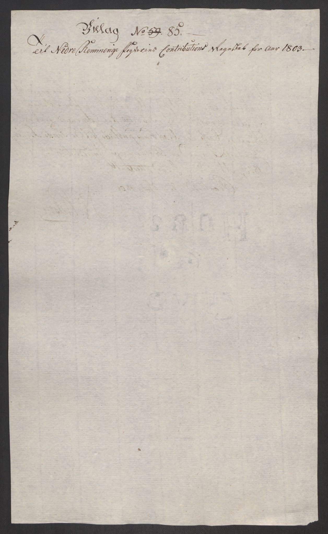 Rentekammeret inntil 1814, Reviderte regnskaper, Fogderegnskap, AV/RA-EA-4092/R11/L0679: Fogderegnskap Nedre Romerike, 1803, p. 238