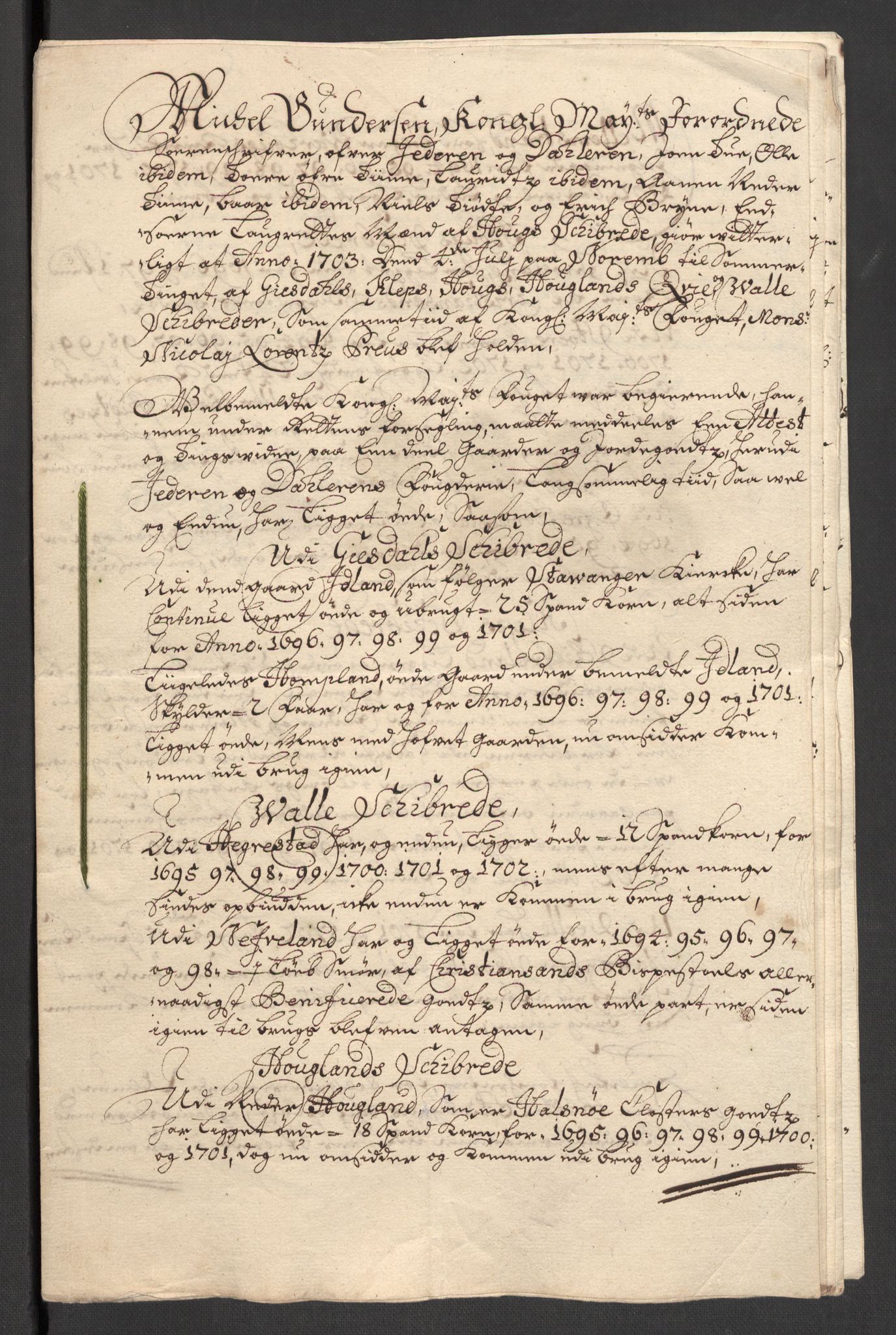 Rentekammeret inntil 1814, Reviderte regnskaper, Fogderegnskap, AV/RA-EA-4092/R46/L2732: Fogderegnskap Jæren og Dalane, 1703-1704, p. 305