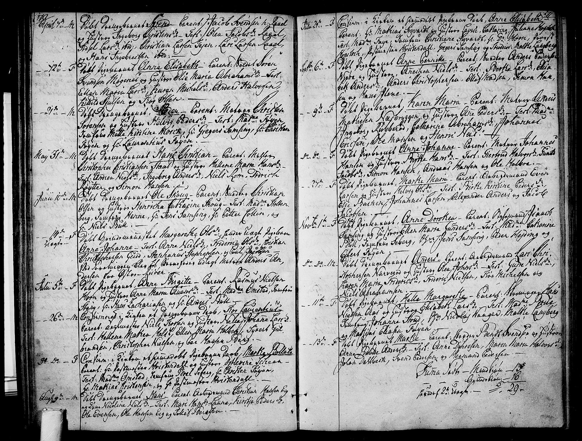 Tønsberg kirkebøker, SAKO/A-330/F/Fb/L0002: Parish register (official) no. II 2, 1797-1809, p. 70-71