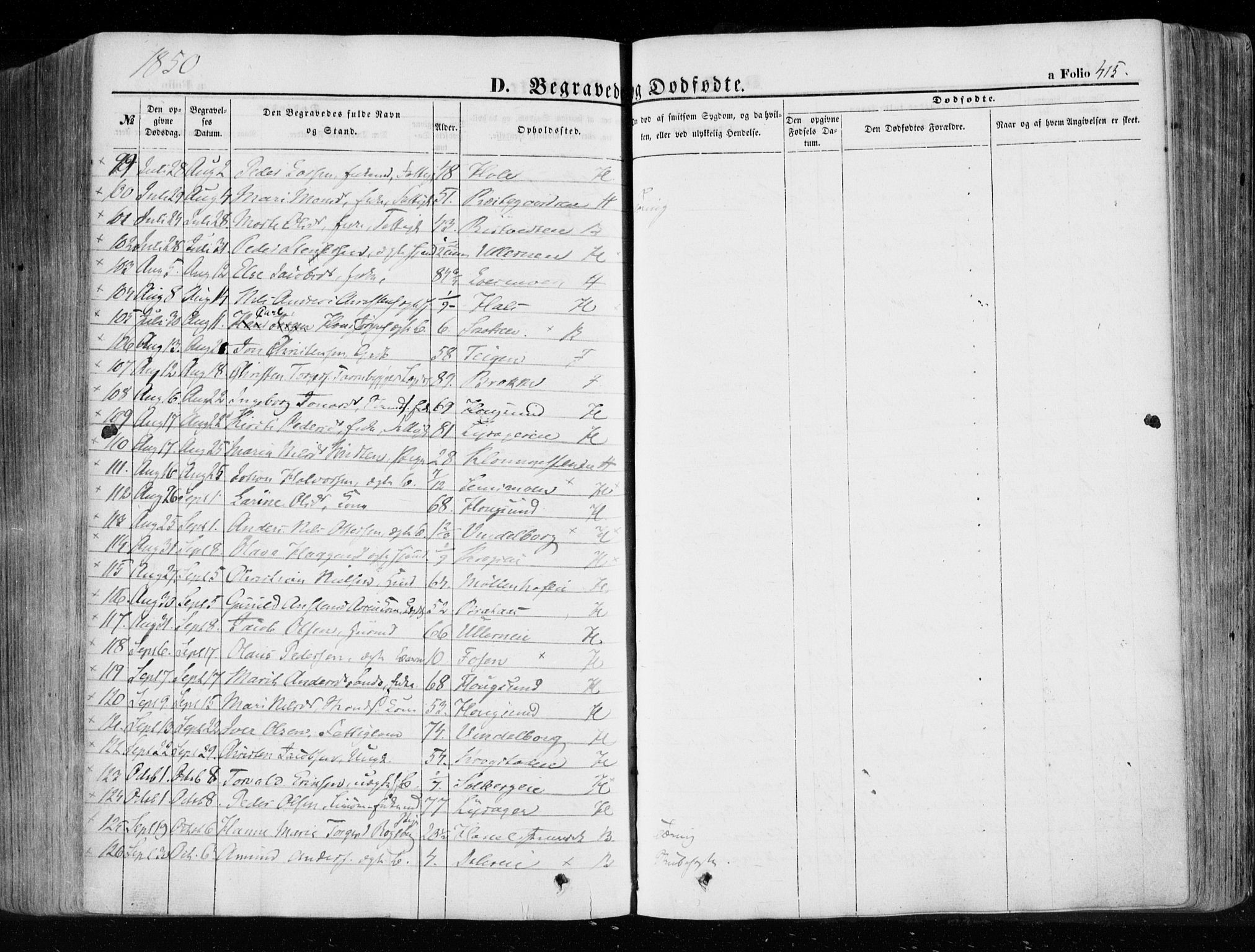 Eiker kirkebøker, AV/SAKO-A-4/F/Fa/L0014: Parish register (official) no. I 14, 1846-1854, p. 415