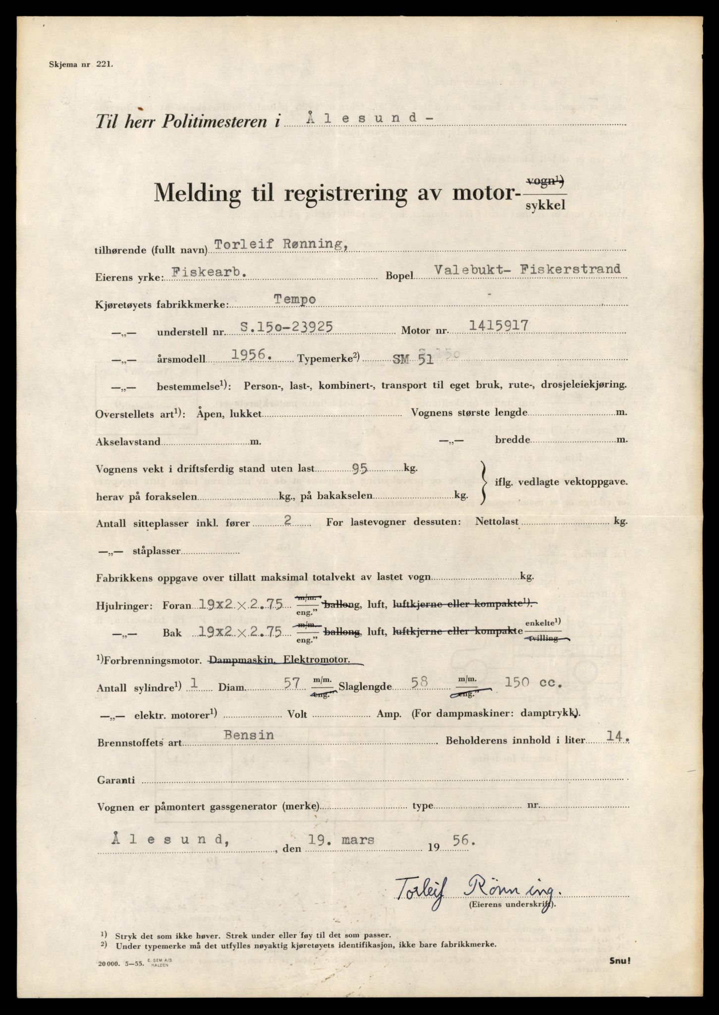 Møre og Romsdal vegkontor - Ålesund trafikkstasjon, AV/SAT-A-4099/F/Fe/L0039: Registreringskort for kjøretøy T 13361 - T 13530, 1927-1998, p. 1447