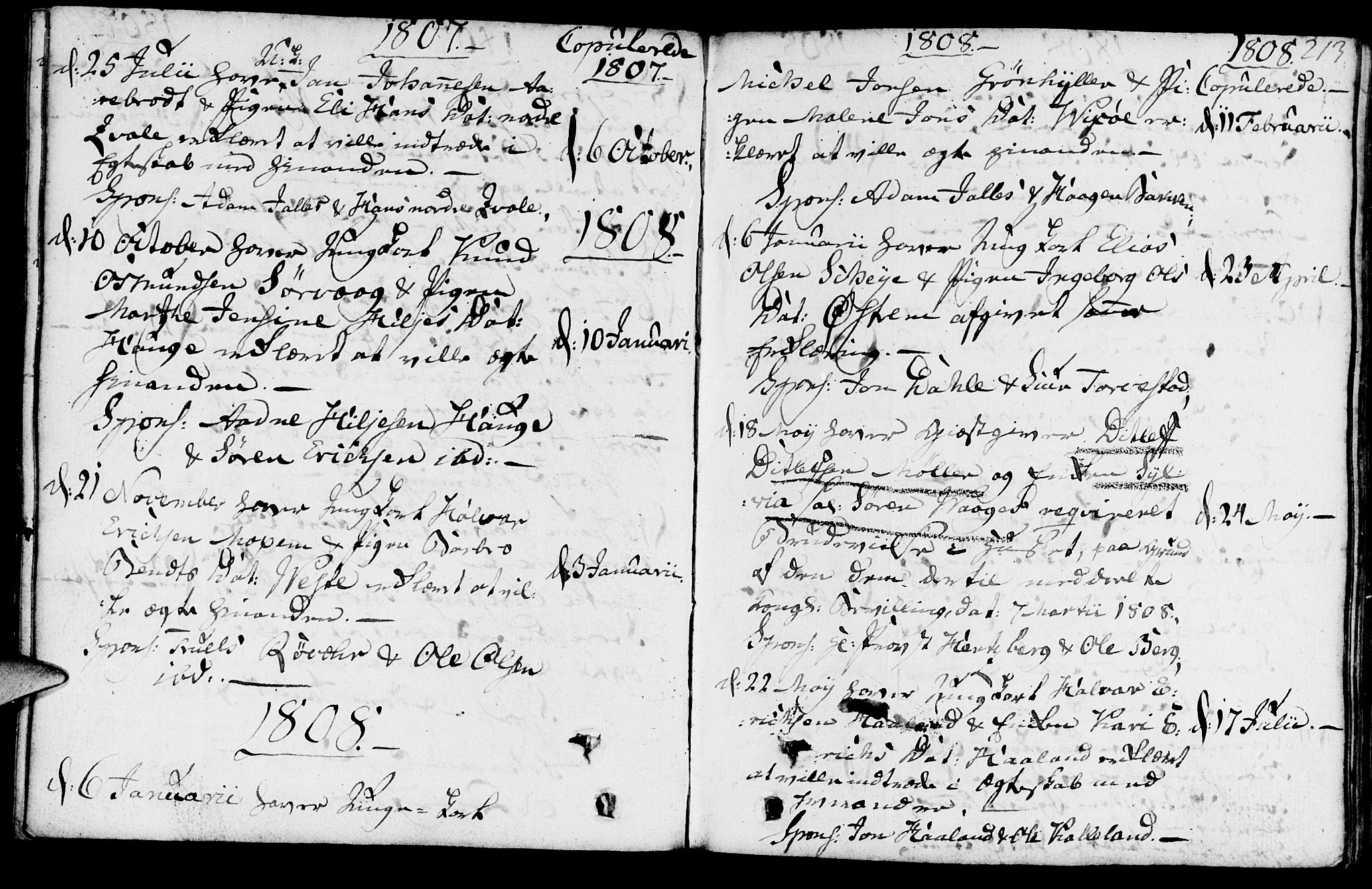 Torvastad sokneprestkontor, AV/SAST-A -101857/H/Ha/Haa/L0002: Parish register (official) no. A 2, 1801-1817, p. 213