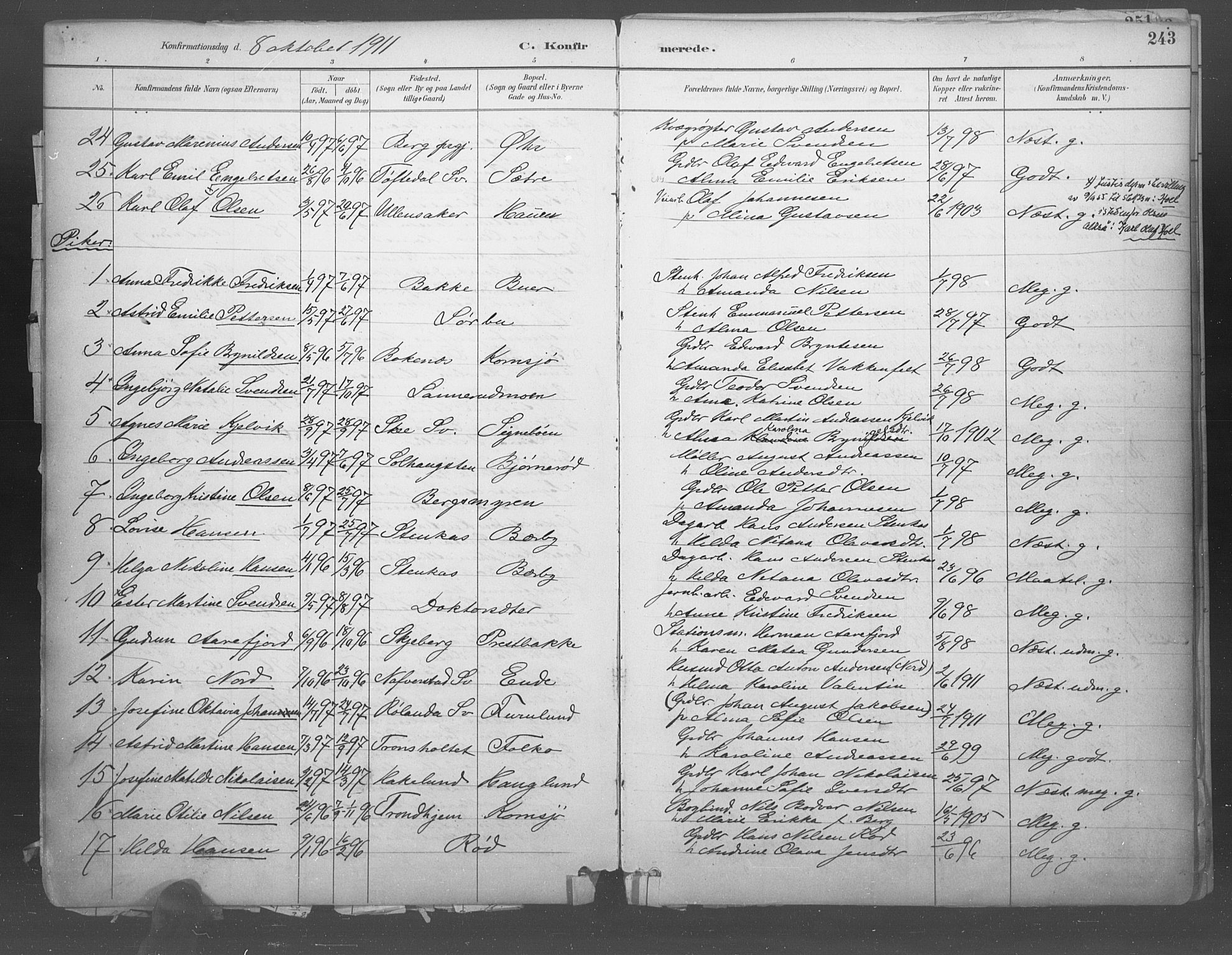 Idd prestekontor Kirkebøker, SAO/A-10911/F/Fb/L0002: Parish register (official) no. II 2, 1882-1923, p. 243
