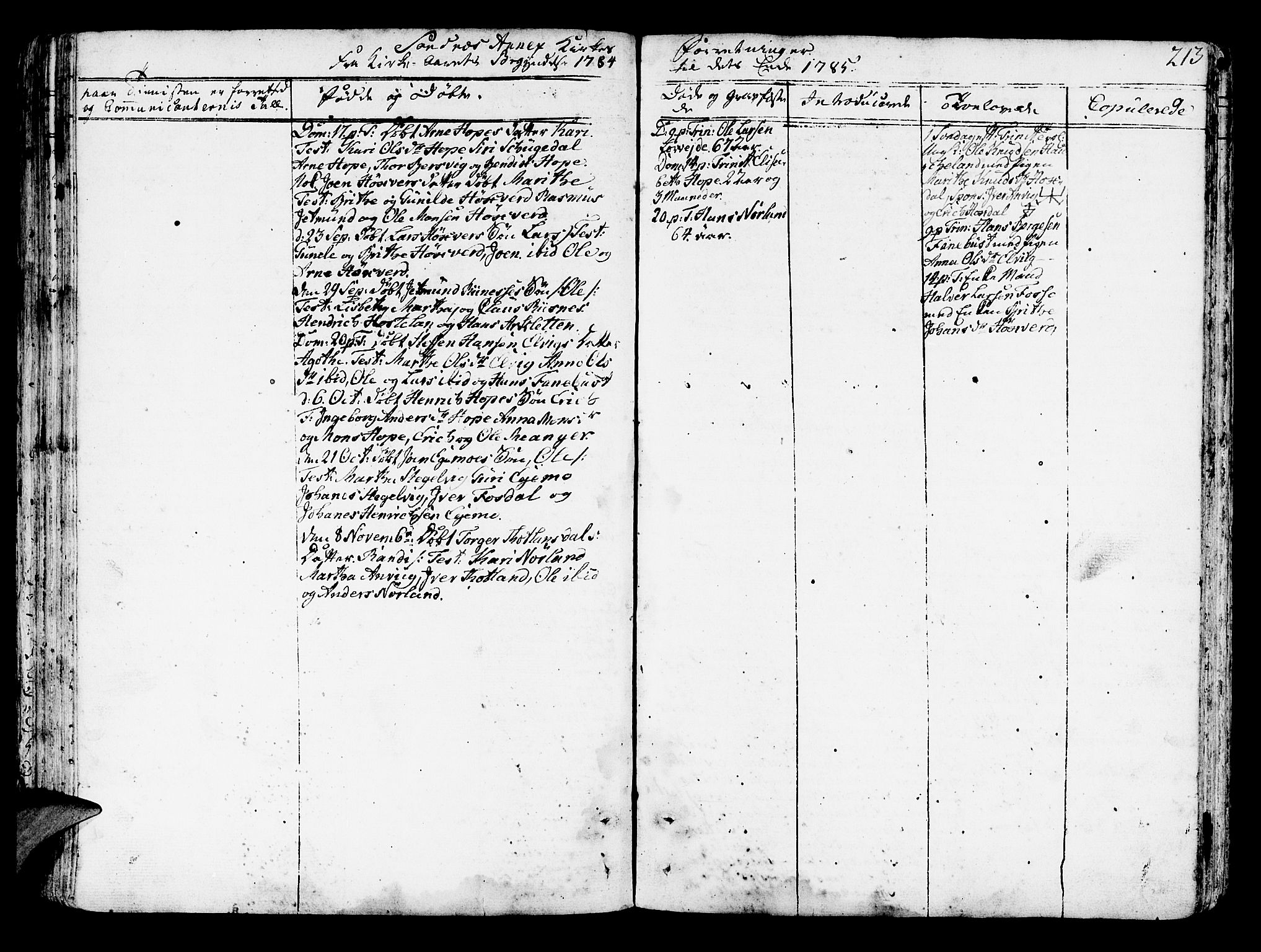 Lindås Sokneprestembete, AV/SAB-A-76701/H/Haa/Haaa/L0004: Parish register (official) no. A 4, 1764-1791, p. 213