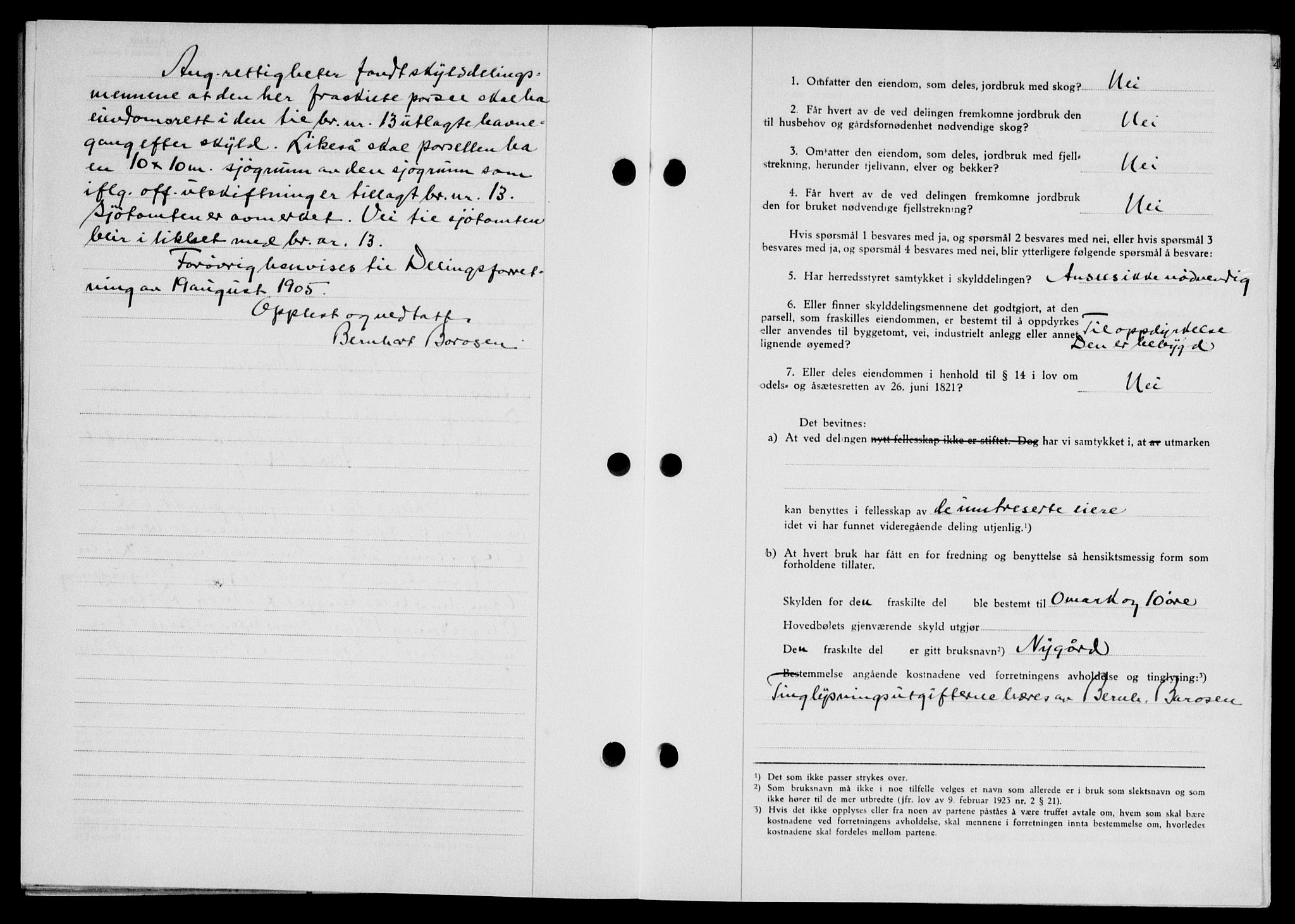 Lofoten sorenskriveri, SAT/A-0017/1/2/2C/L0012a: Mortgage book no. 12a, 1943-1944, Diary no: : 612/1944