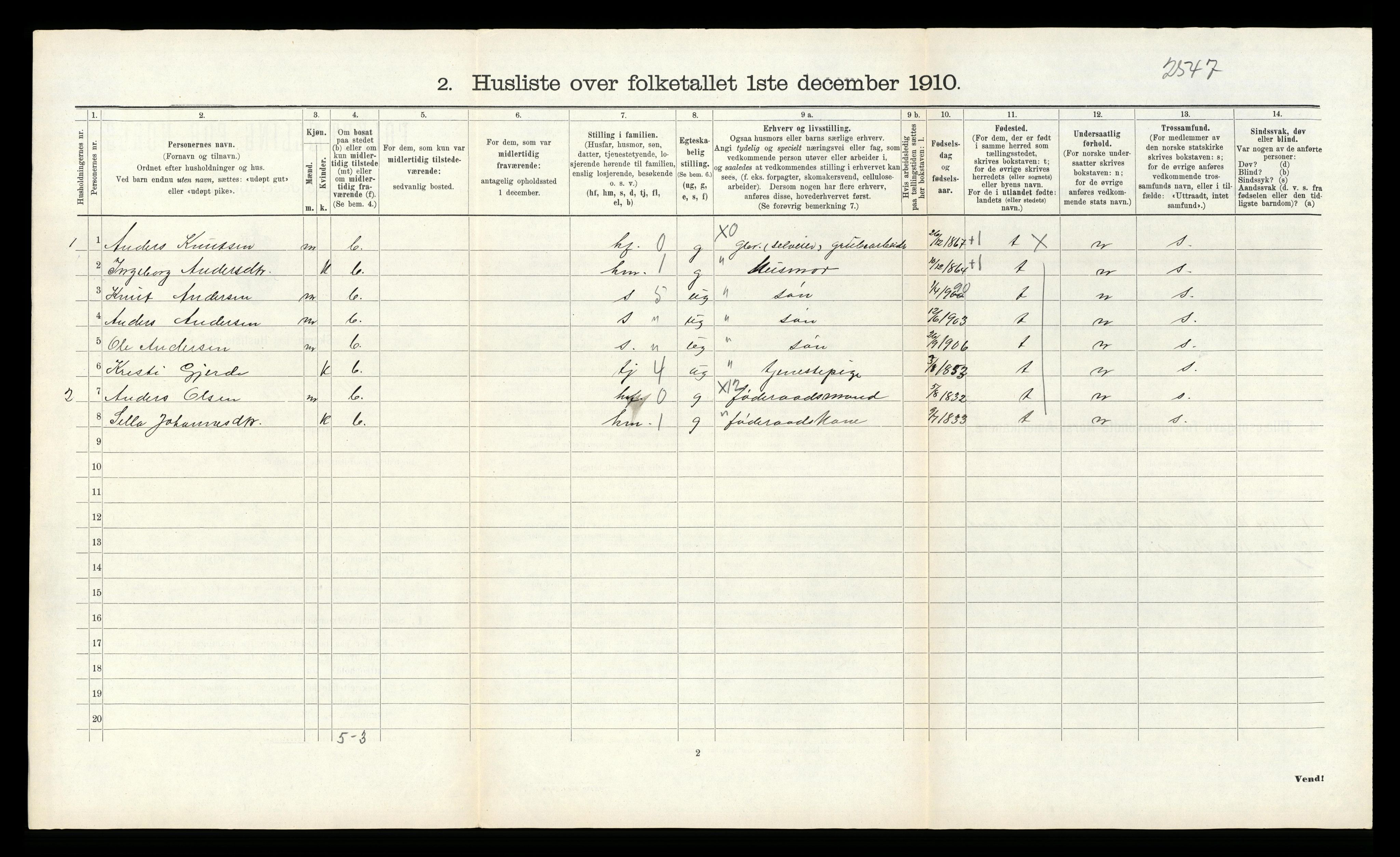 RA, 1910 census for Varaldsøy, 1910, p. 150