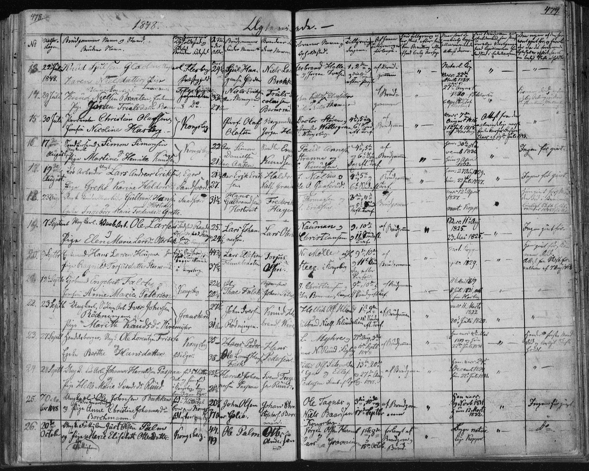Kongsberg kirkebøker, SAKO/A-22/F/Fa/L0009: Parish register (official) no. I 9, 1839-1858, p. 478-479