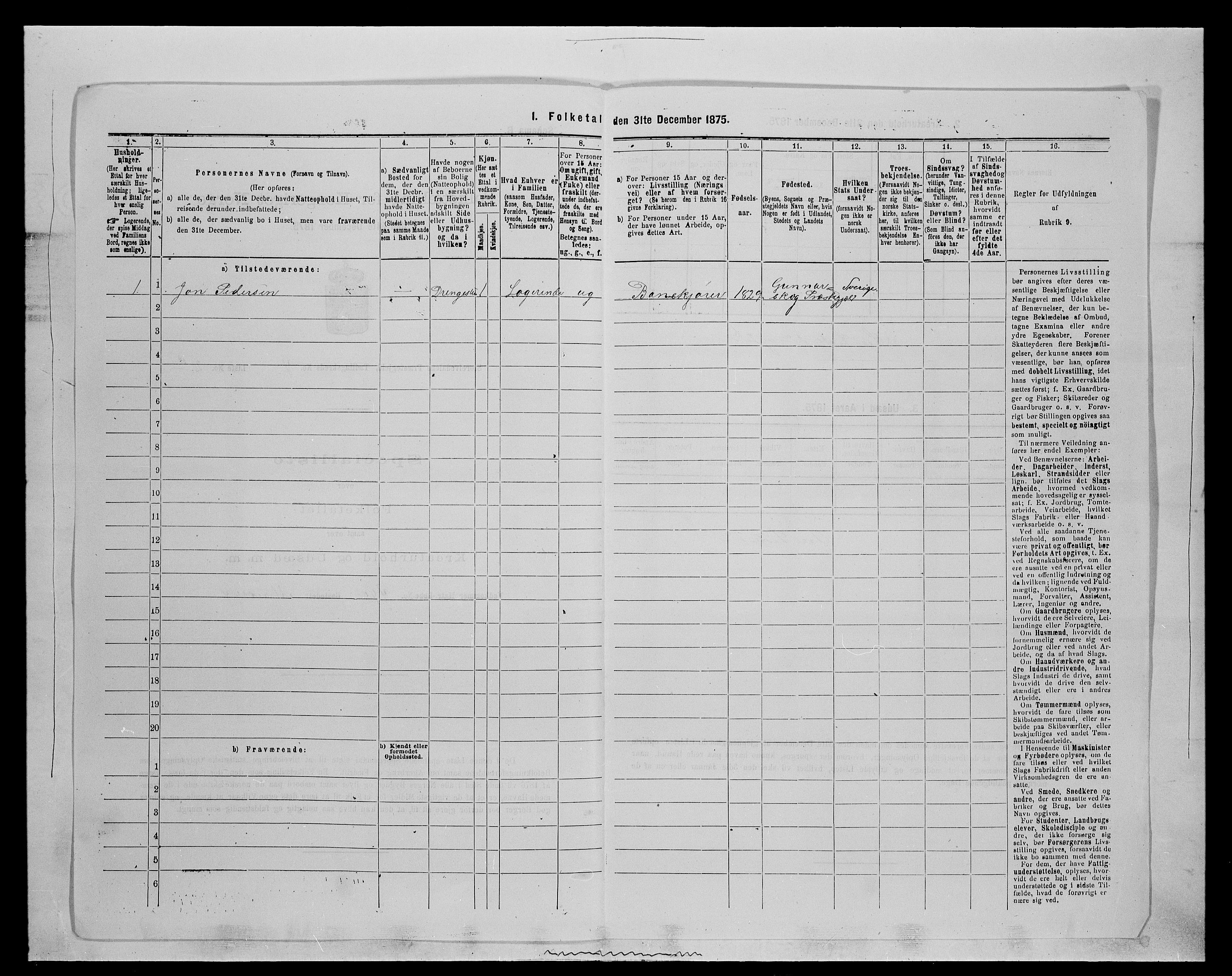 SAH, 1875 census for 0430P Stor-Elvdal, 1875, p. 820