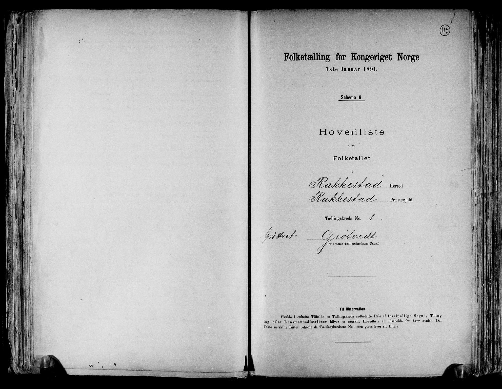 RA, 1891 census for 0128 Rakkestad, 1891, p. 5