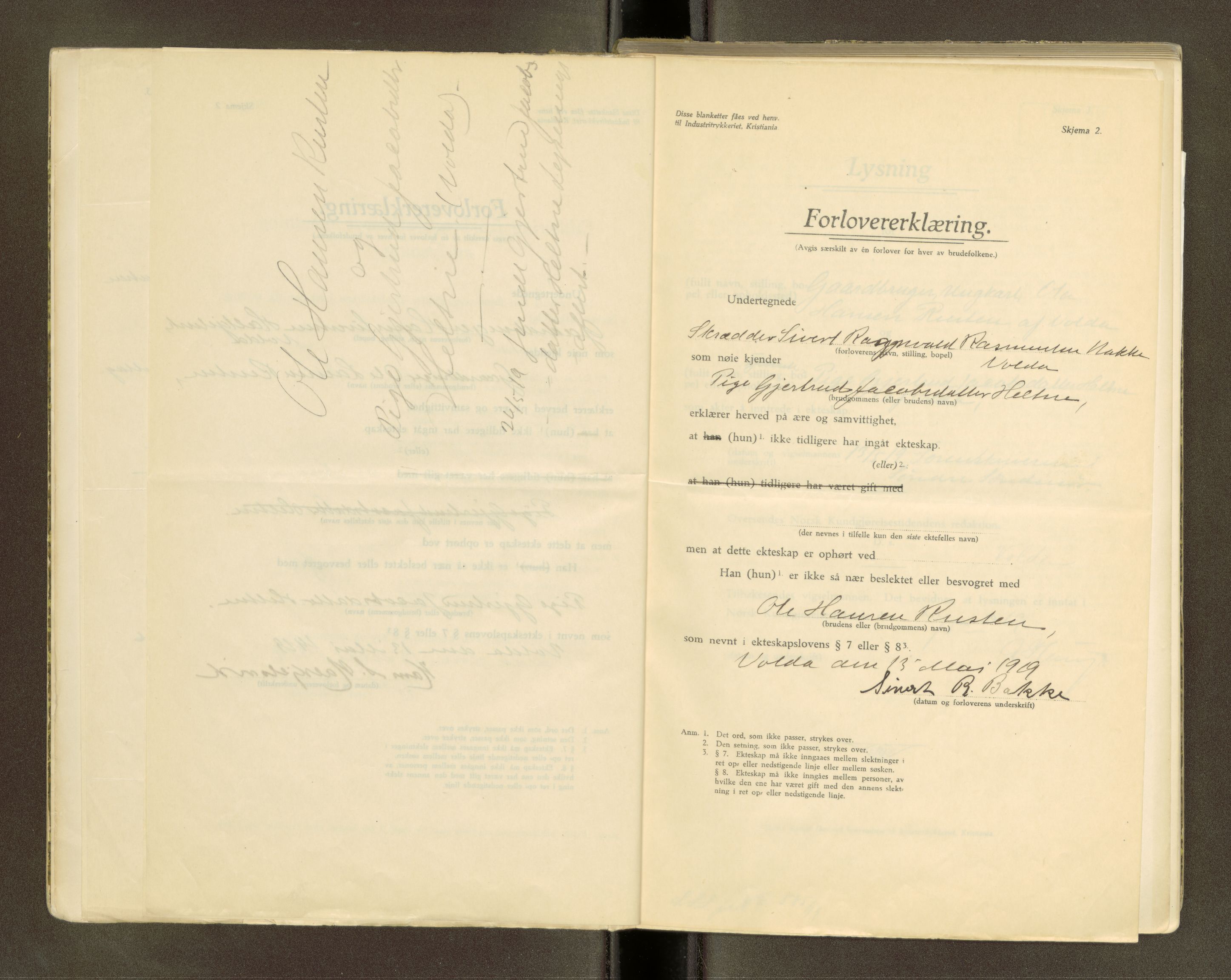 Søre Sunnmøre sorenskriveri, AV/SAT-A-4122/1/6/6D/L0004: Lysingsbok, 1919-1969