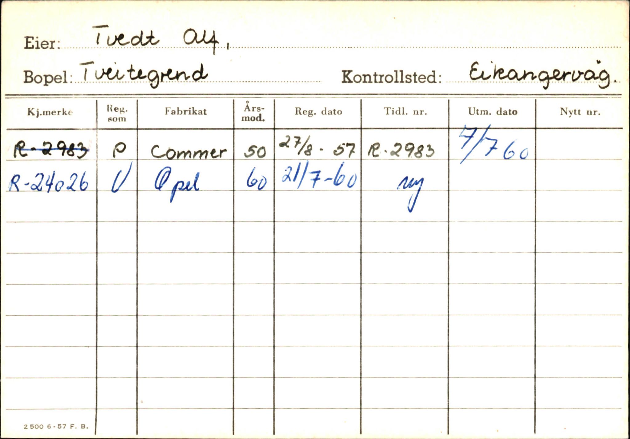 Statens vegvesen, Hordaland vegkontor, AV/SAB-A-5201/2/Ha/L0057: R-eierkort T, 1920-1971, p. 4