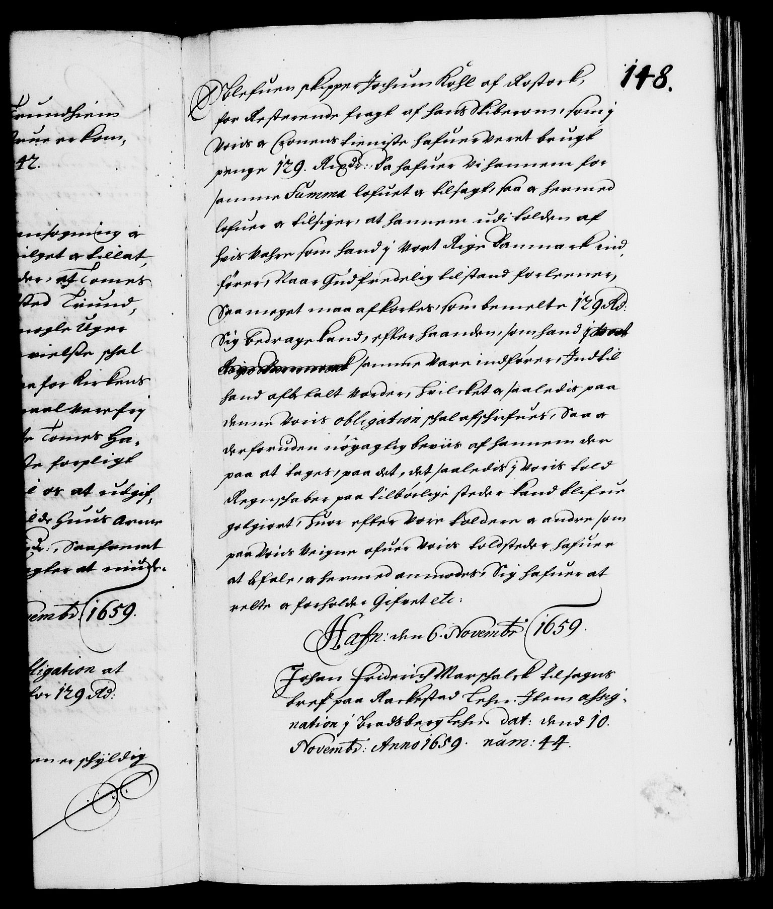 Danske Kanselli 1572-1799, RA/EA-3023/F/Fc/Fca/Fcaa/L0009: Norske registre (mikrofilm), 1657-1660, p. 148a