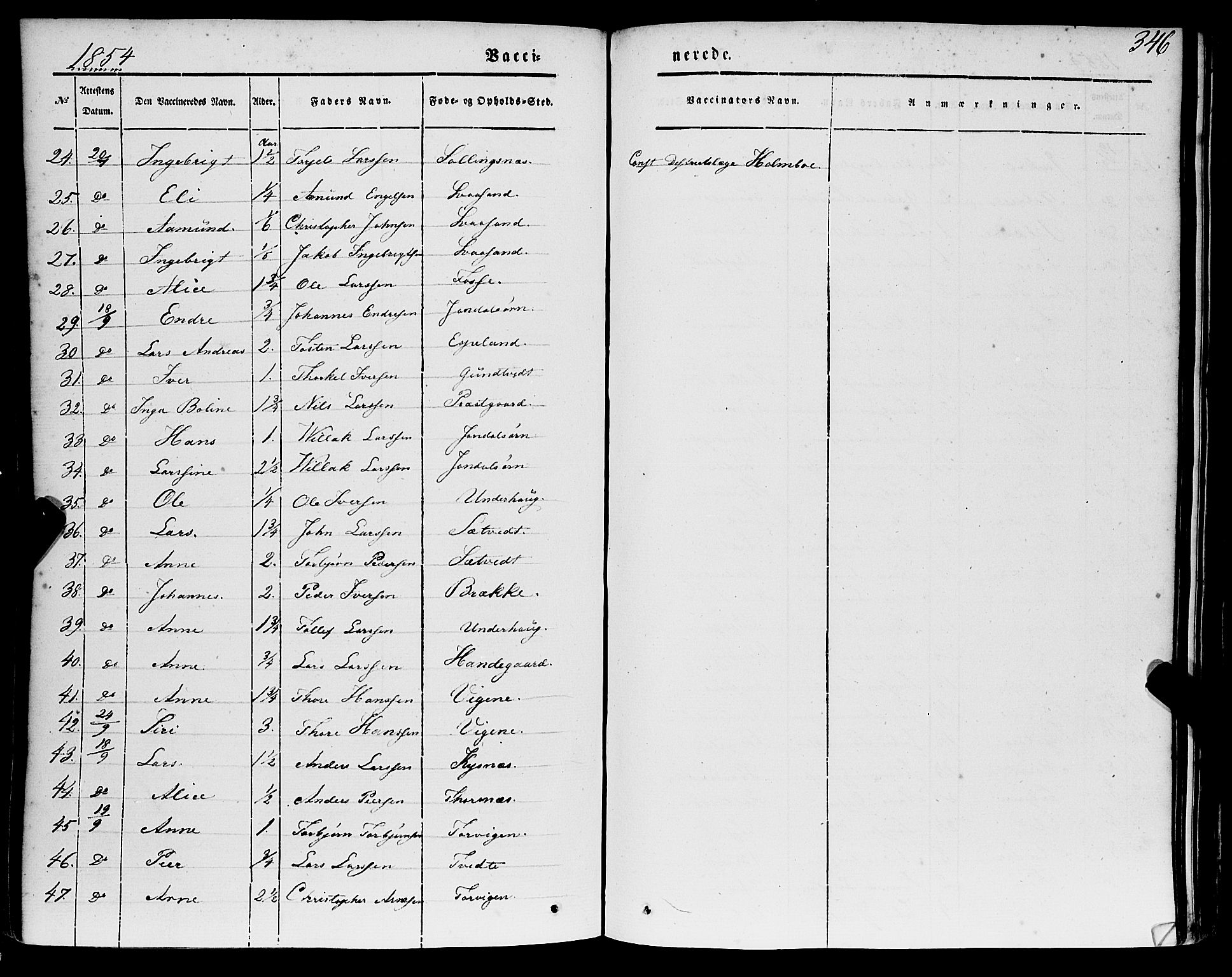 Strandebarm sokneprestembete, AV/SAB-A-78401/H/Haa: Parish register (official) no. A 7, 1844-1872, p. 346