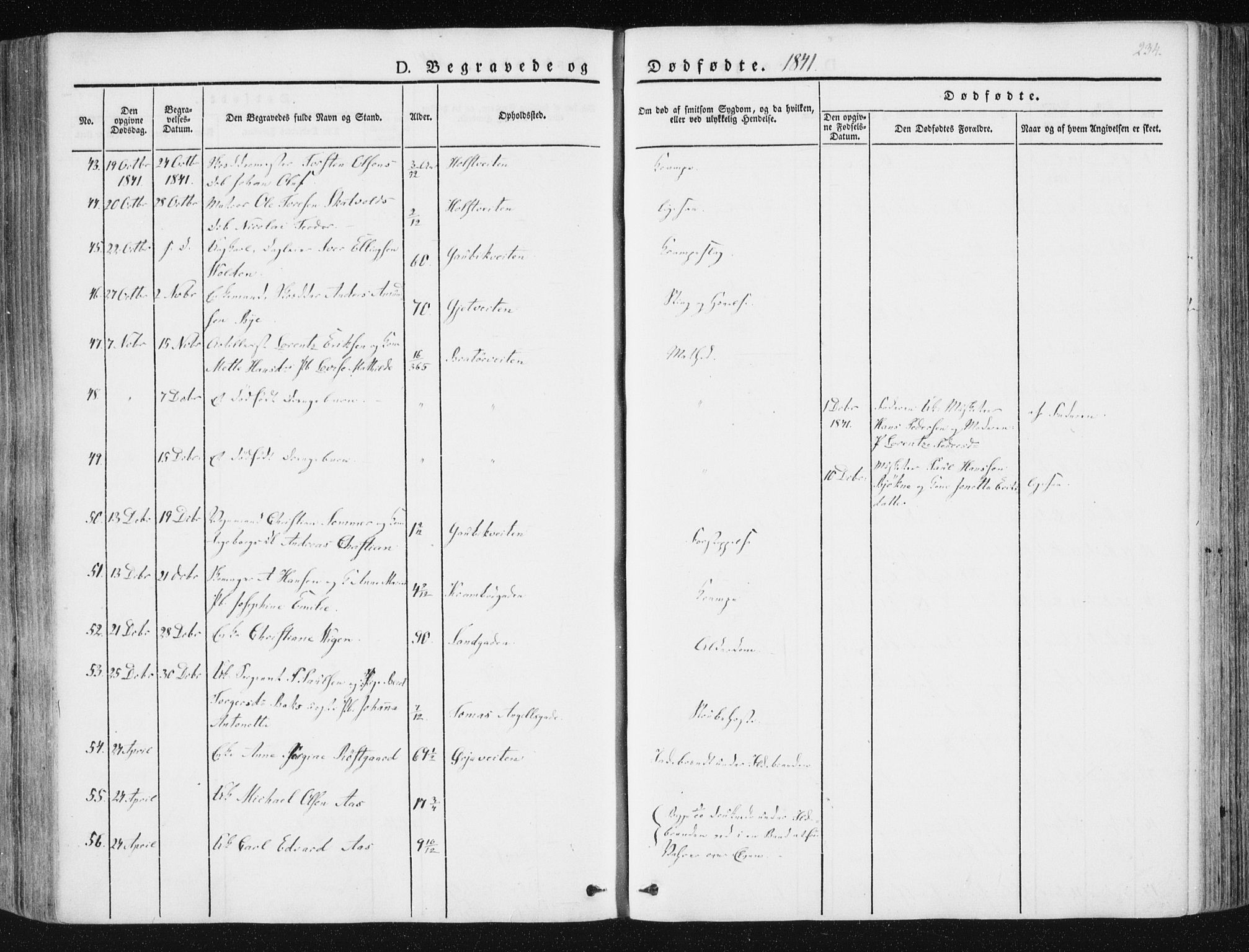 Ministerialprotokoller, klokkerbøker og fødselsregistre - Sør-Trøndelag, SAT/A-1456/602/L0110: Parish register (official) no. 602A08, 1840-1854, p. 234