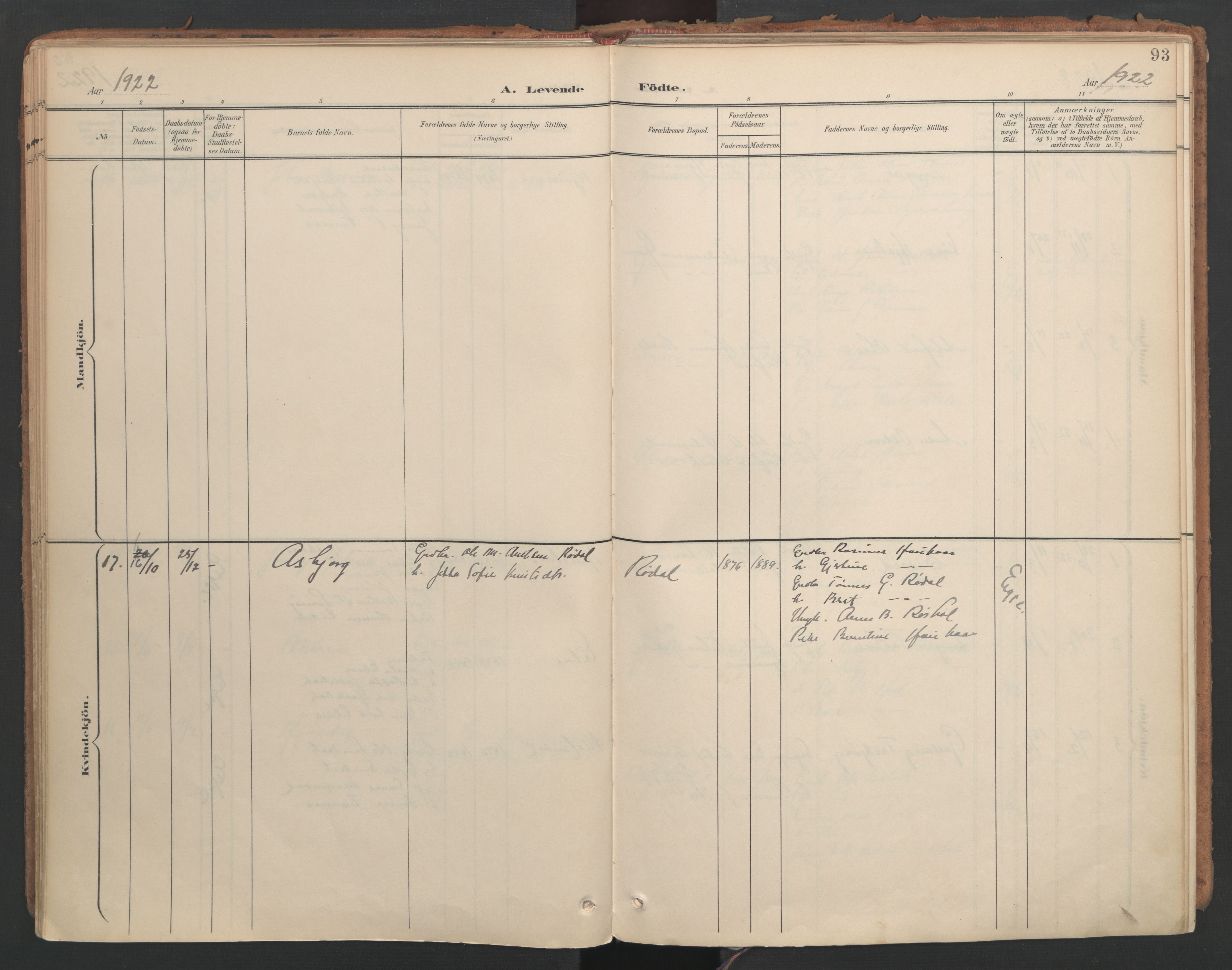 Ministerialprotokoller, klokkerbøker og fødselsregistre - Møre og Romsdal, AV/SAT-A-1454/564/L0741: Parish register (official) no. 564A02, 1900-1976, p. 93