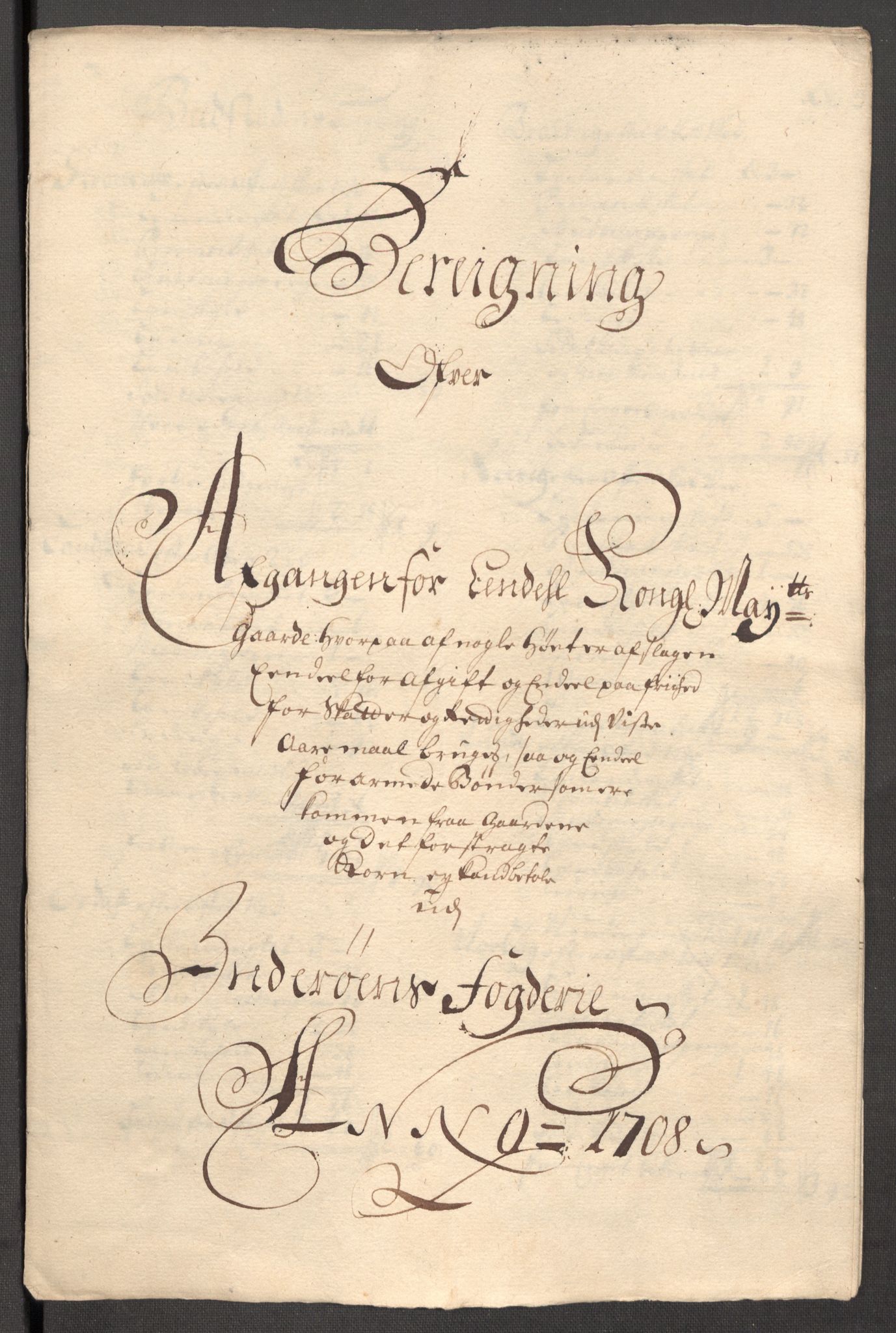 Rentekammeret inntil 1814, Reviderte regnskaper, Fogderegnskap, RA/EA-4092/R63/L4316: Fogderegnskap Inderøy, 1708, p. 257