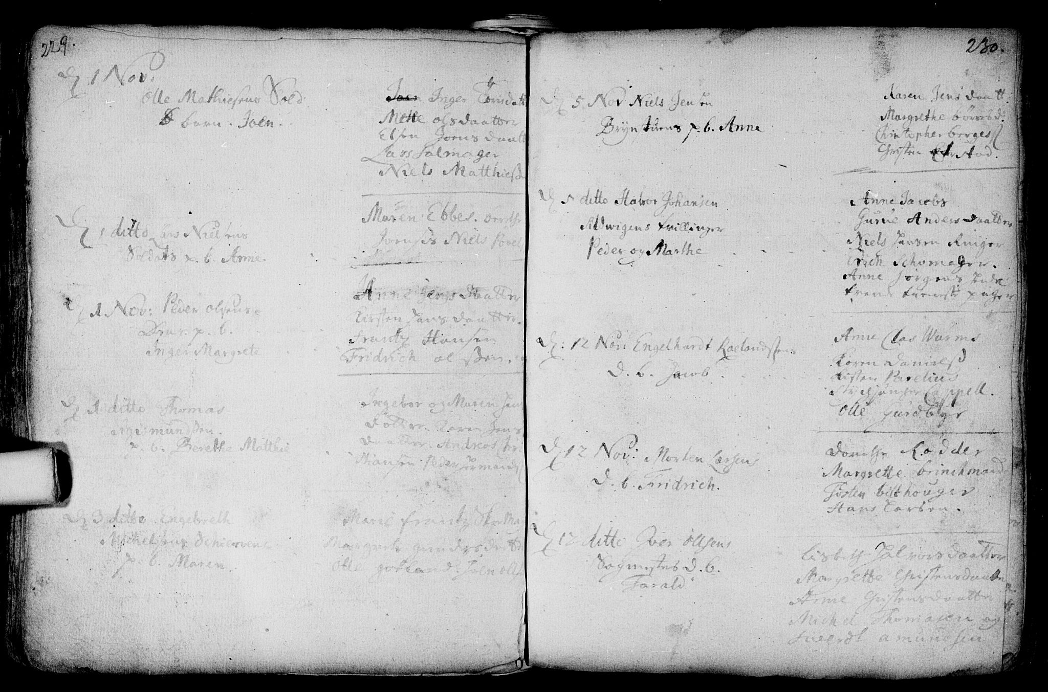 Aker prestekontor kirkebøker, AV/SAO-A-10861/F/L0002: Parish register (official) no. 2, 1714-1720, p. 229-230