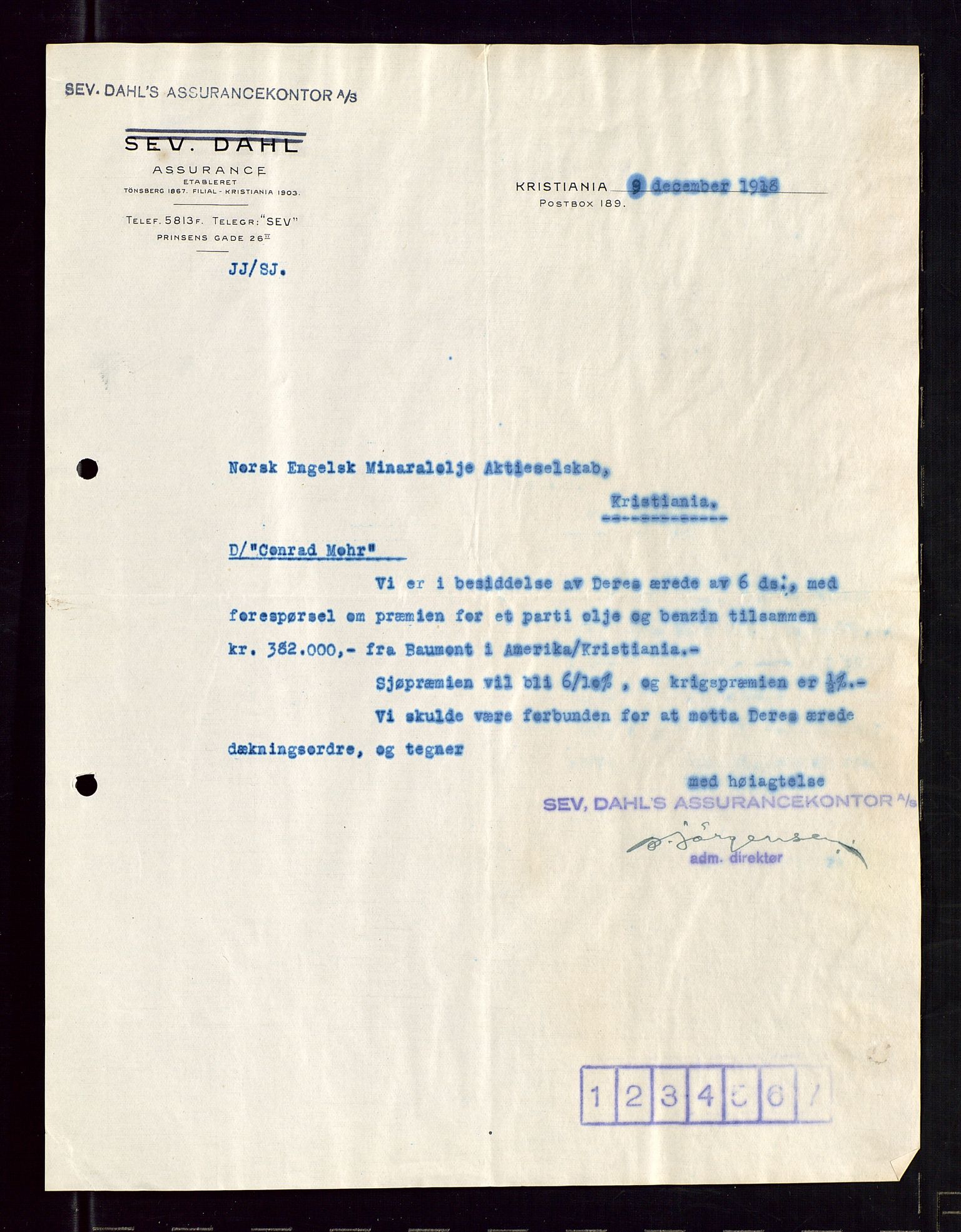 Pa 1521 - A/S Norske Shell, AV/SAST-A-101915/E/Ea/Eaa/L0005: Sjefskorrespondanse, 1918, p. 16