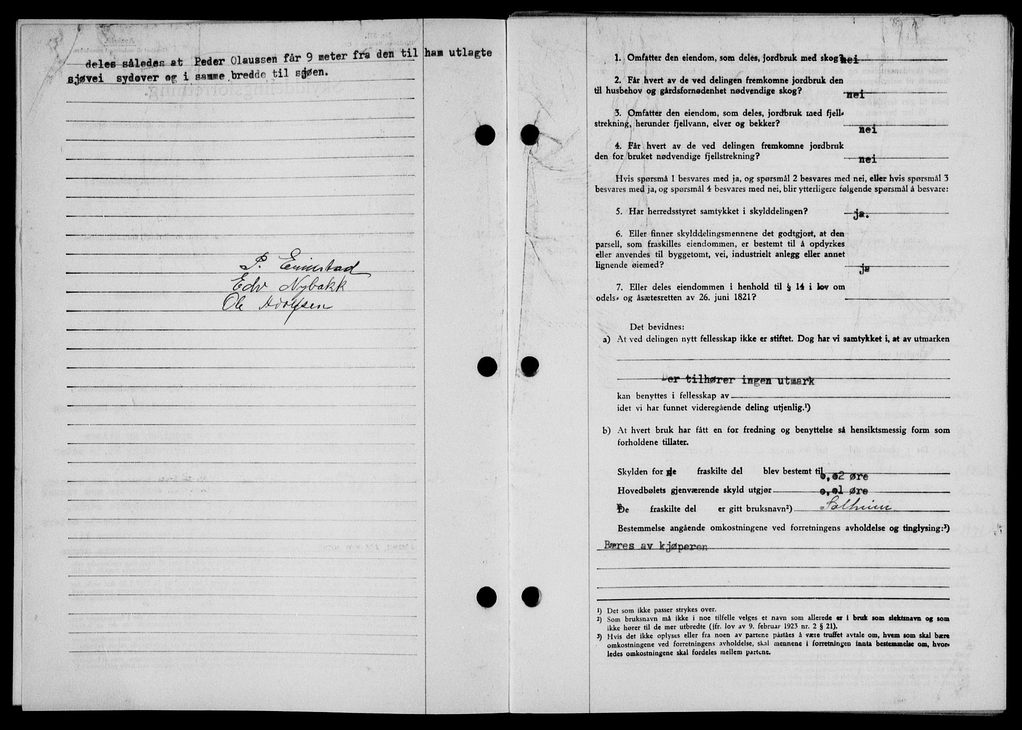 Lofoten sorenskriveri, SAT/A-0017/1/2/2C/L0008a: Mortgage book no. 8a, 1940-1941, Diary no: : 1004/1941