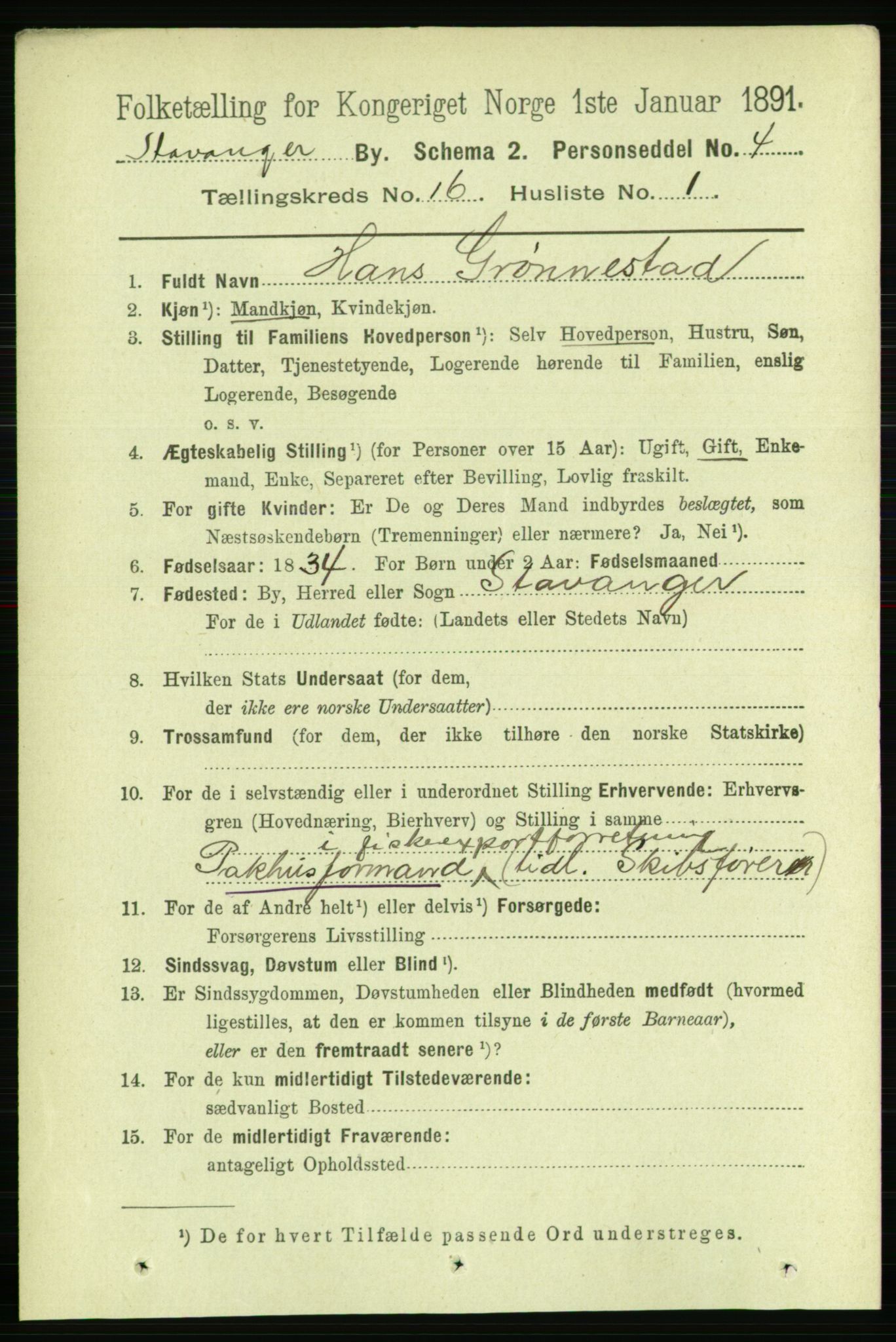 RA, 1891 census for 1103 Stavanger, 1891, p. 18843