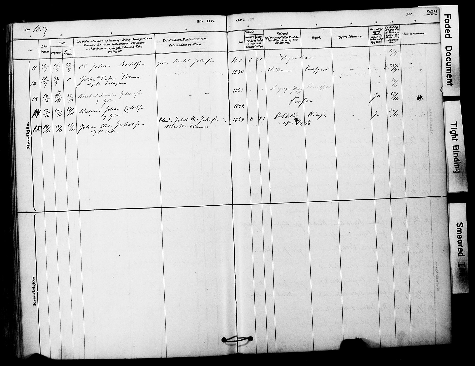 Tranøy sokneprestkontor, AV/SATØ-S-1313/I/Ia/Iaa/L0011kirke: Parish register (official) no. 11, 1878-1904, p. 262