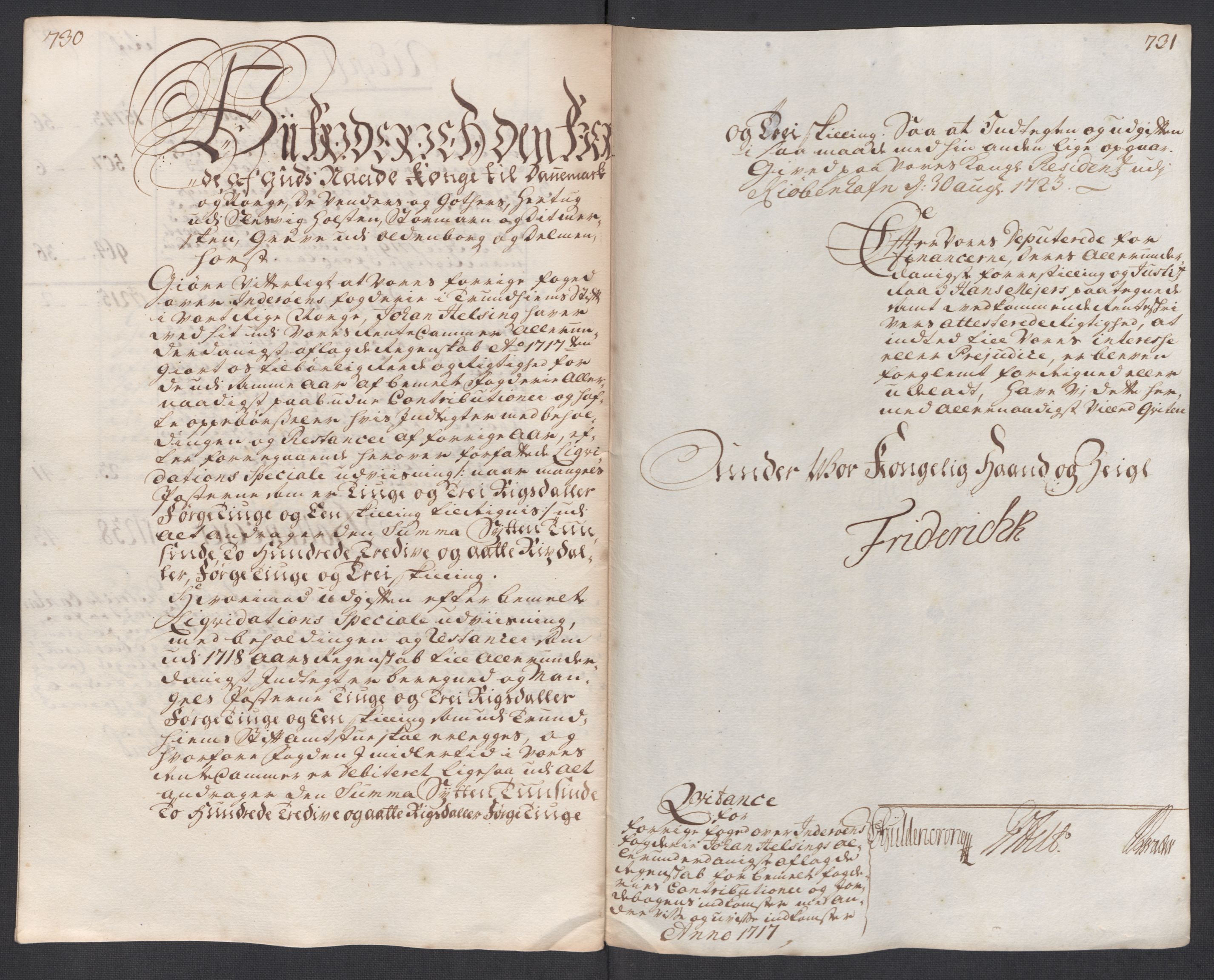 Rentekammeret inntil 1814, Reviderte regnskaper, Fogderegnskap, RA/EA-4092/R63/L4325: Fogderegnskap Inderøy, 1717, p. 14
