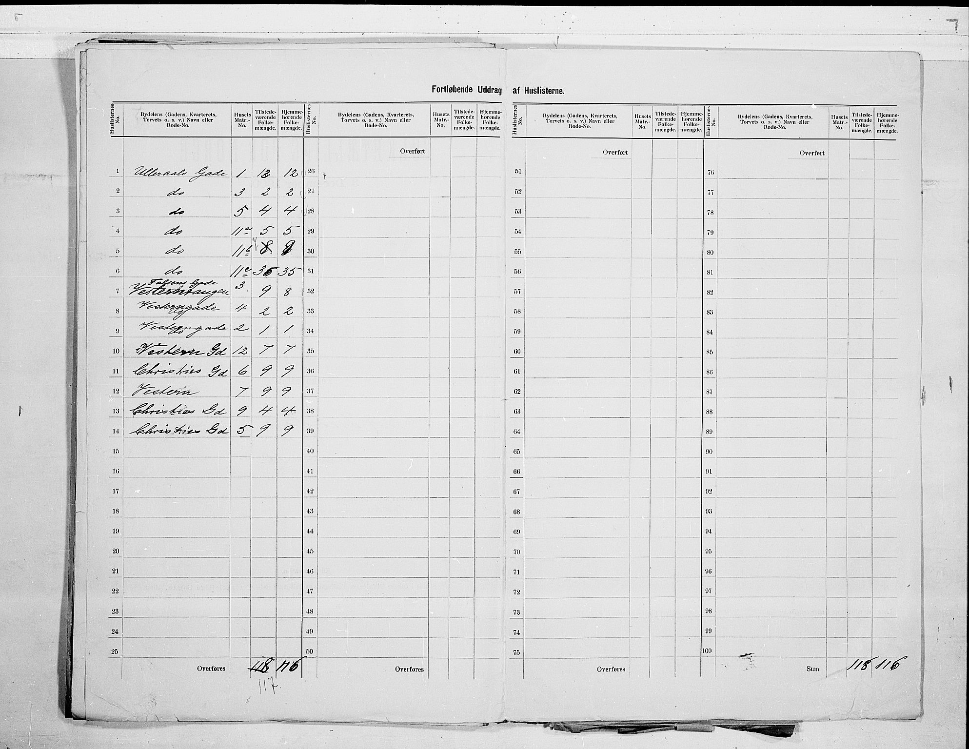 RA, 1900 census for Hønefoss, 1900, p. 25